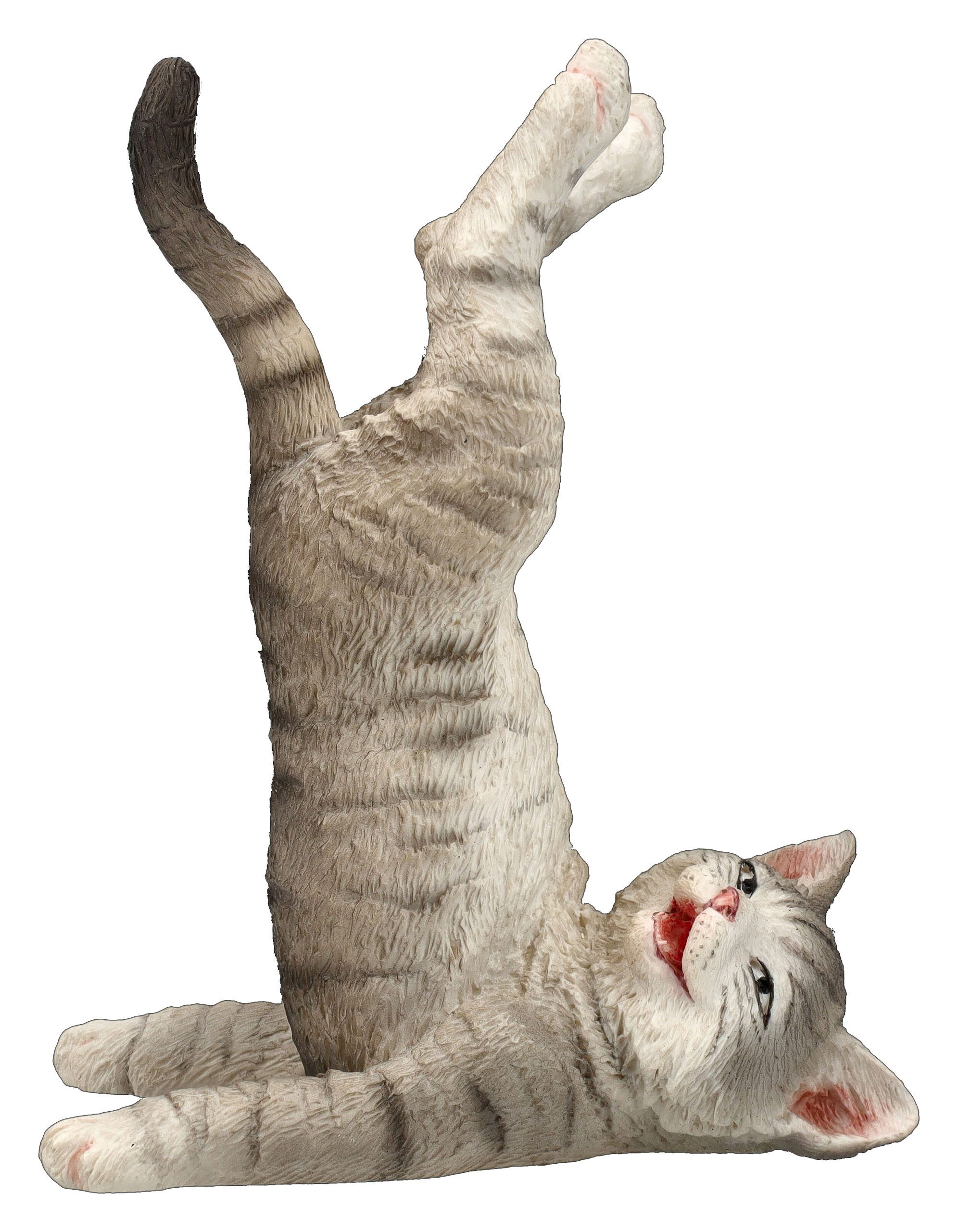 Figuren Shop GmbH Tierfigur Katze Figur Yoga – Sarvangasana Statue Veronese Schulterstand 10.5 cm