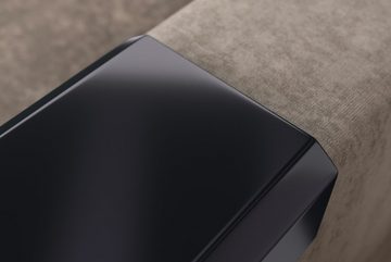 AMARIS Elements Tablett Tablett Armlehne Sofa schwarz Sofatablett Ablage 20x30cm rutschfest, (1-tlg), Glatte Oberfläche, leicht abwischbar