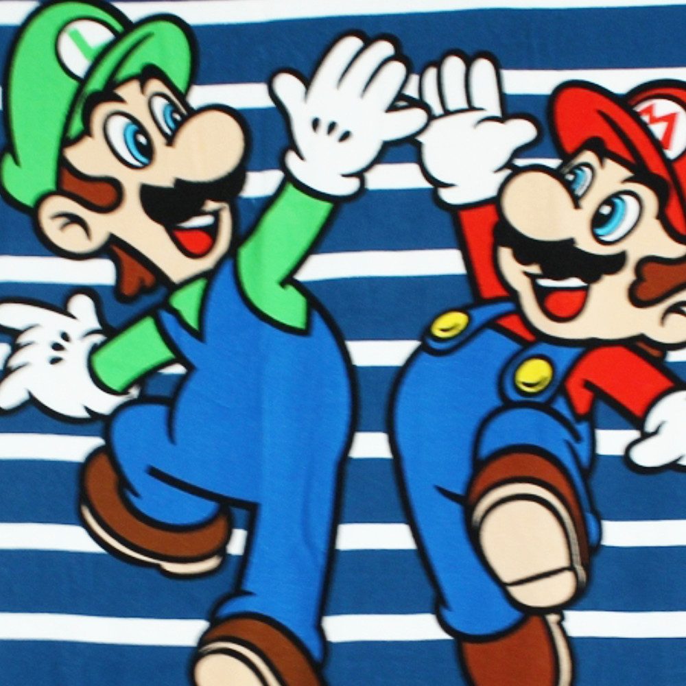 Super Mario Strandtuch Super Mario Luigi Kinder Mikrofaser Badetuch 70x140 cm