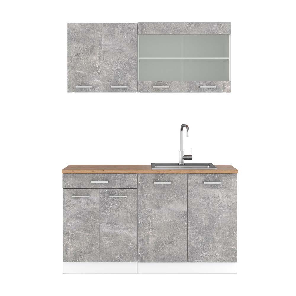 Vicco Küchenzeile R-Line, Weiß Landhaus/Weiß, 300 günstig online kaufen