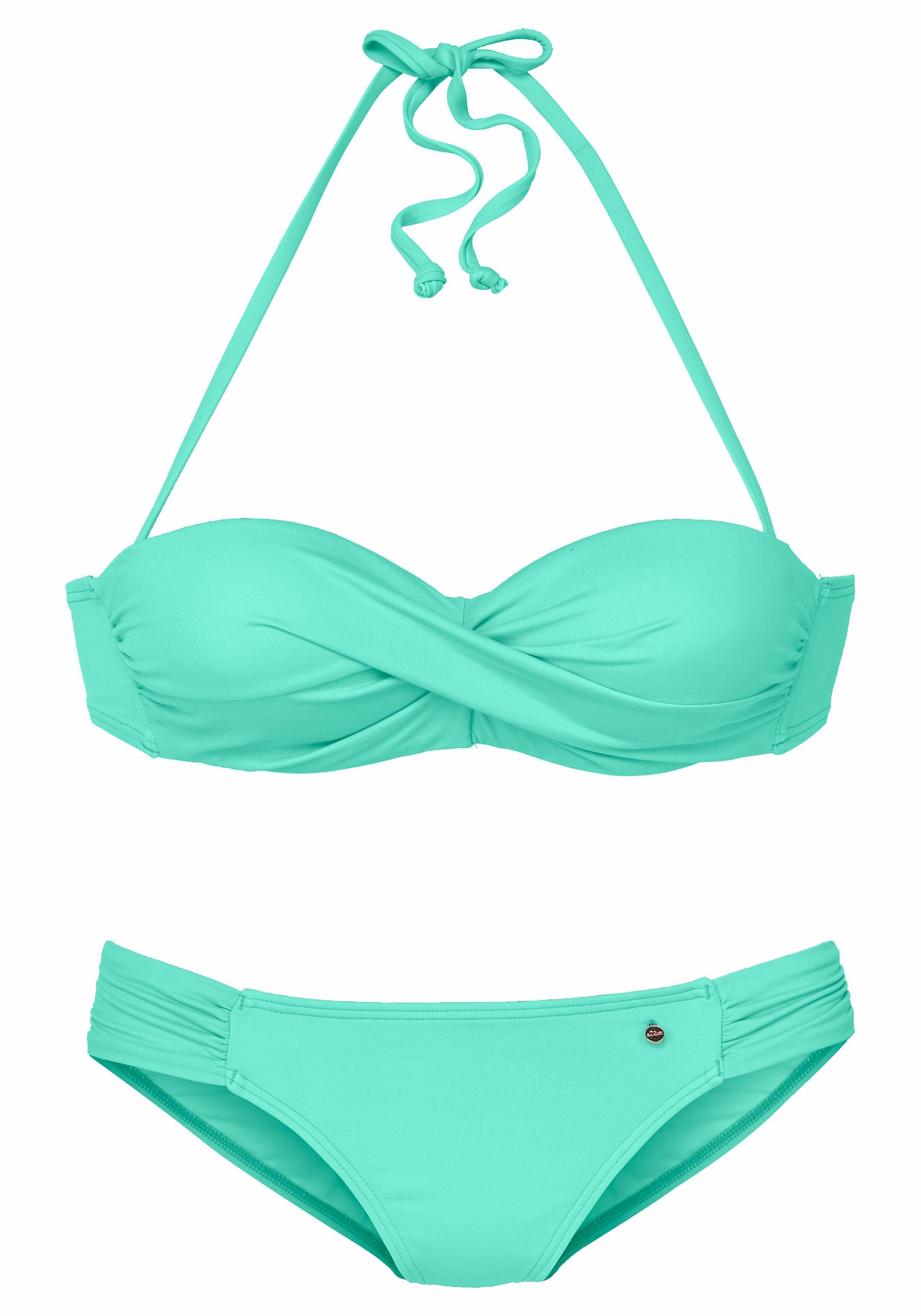 s.Oliver Bügel-Bandeau-Bikini mit Raffung günstig online kaufen