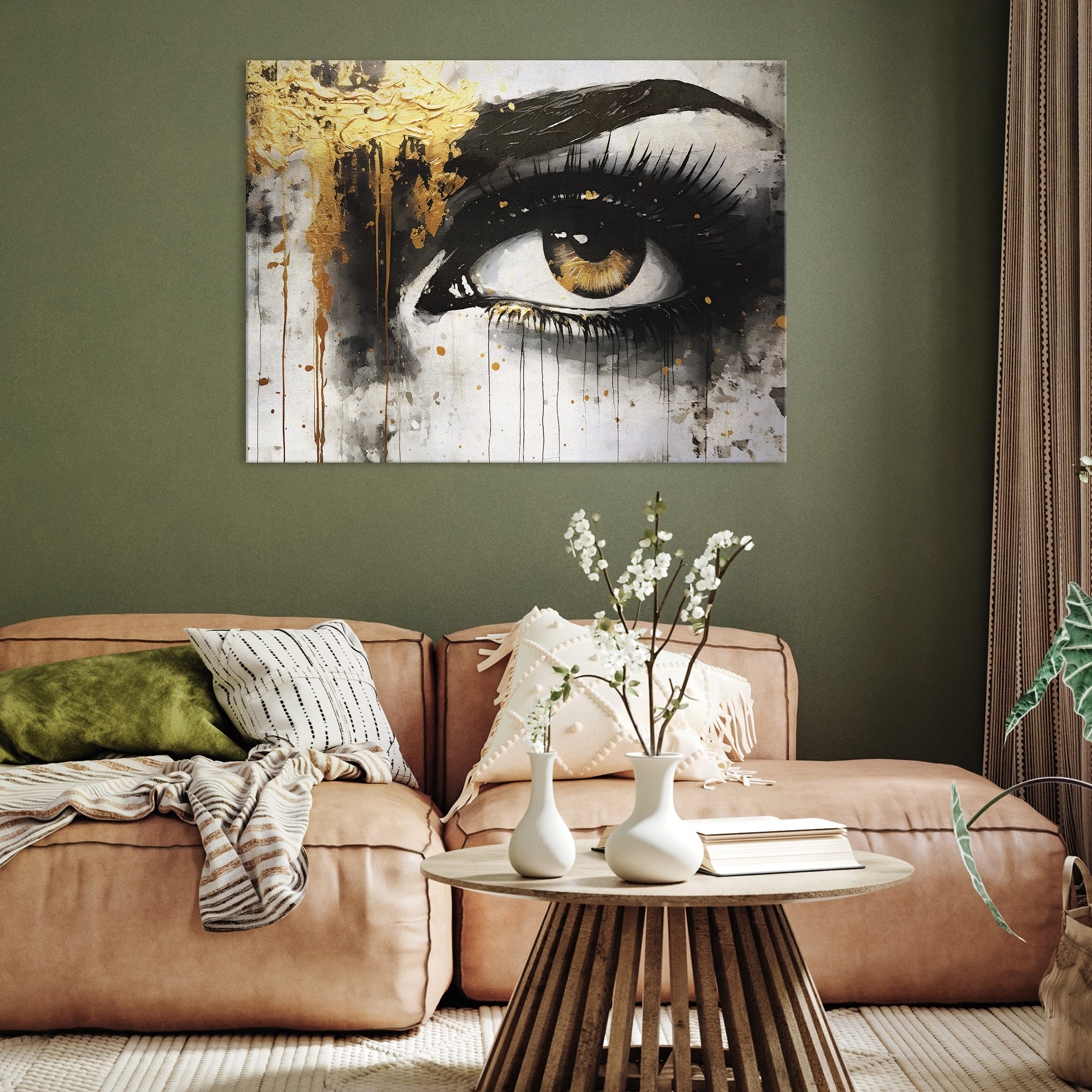 Wallarena Leinwandbild Frau Abstrakt Modern XXL Wandbilder Wanddeko Bilder günstig online kaufen