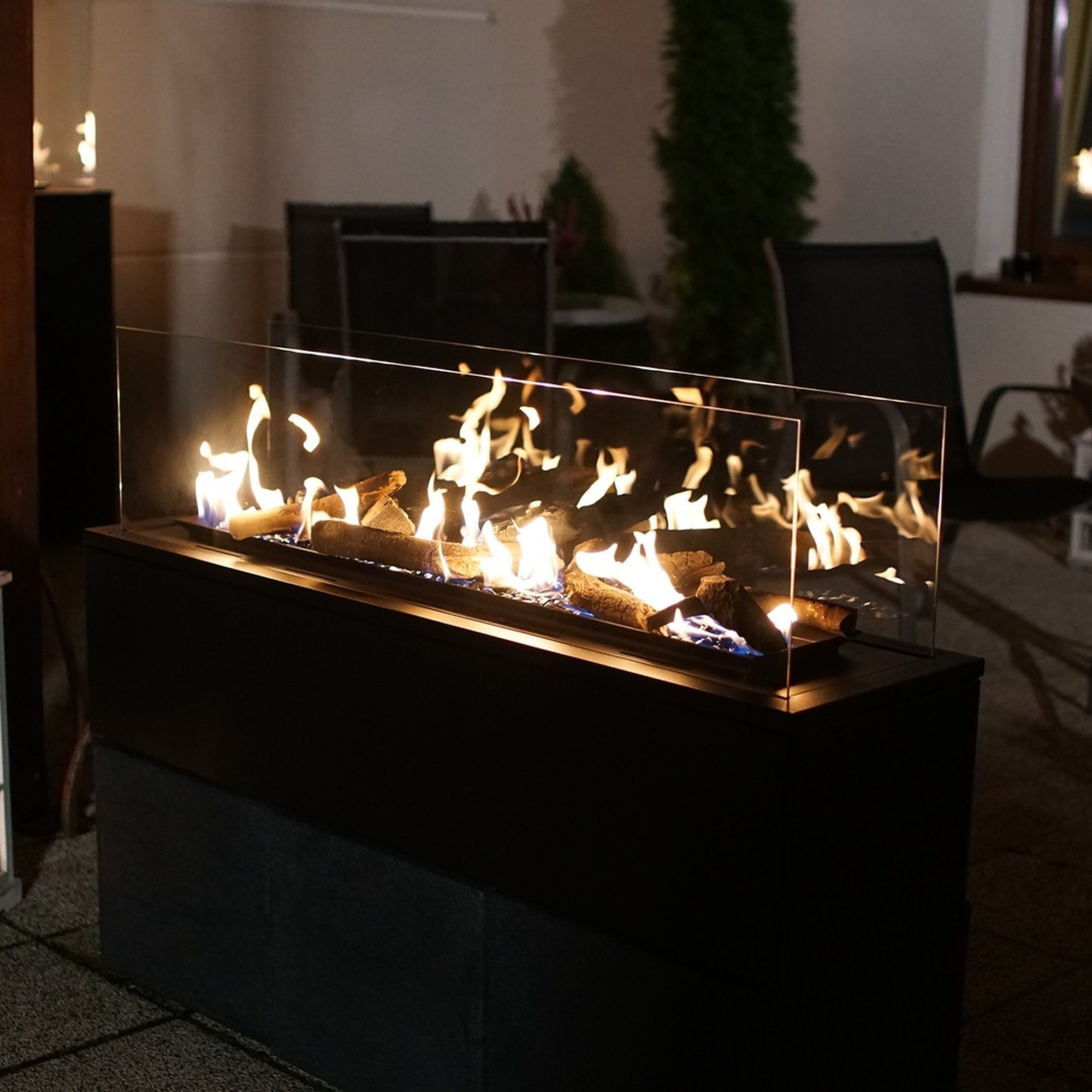 Kratki Echtfeuer-Dekokamin KRATKI GASHEIZGERÄT PATIO HORIZONTAL (1-St)