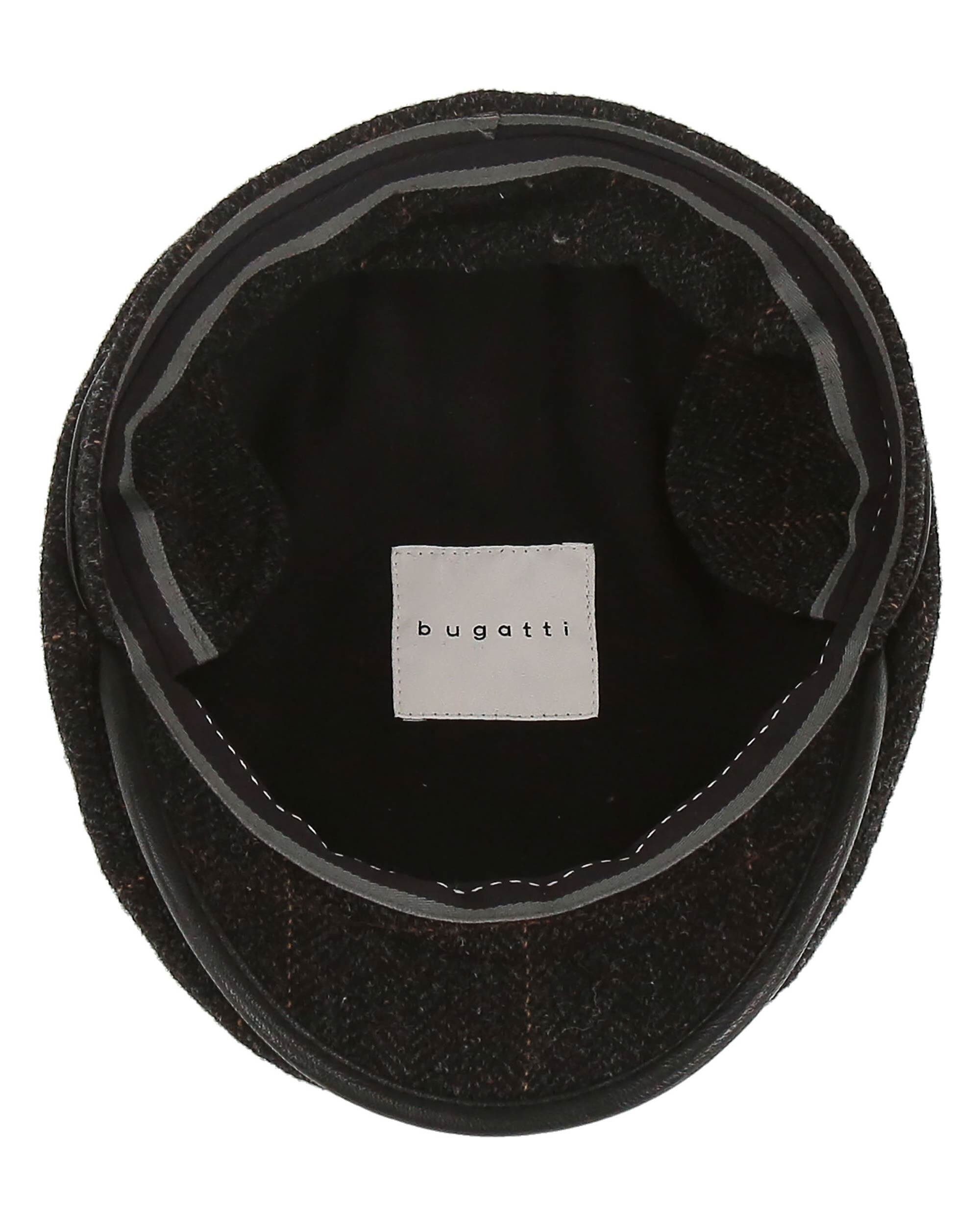 bugatti Flat Cap Wollkopfbedeckung (1-St) schwarz