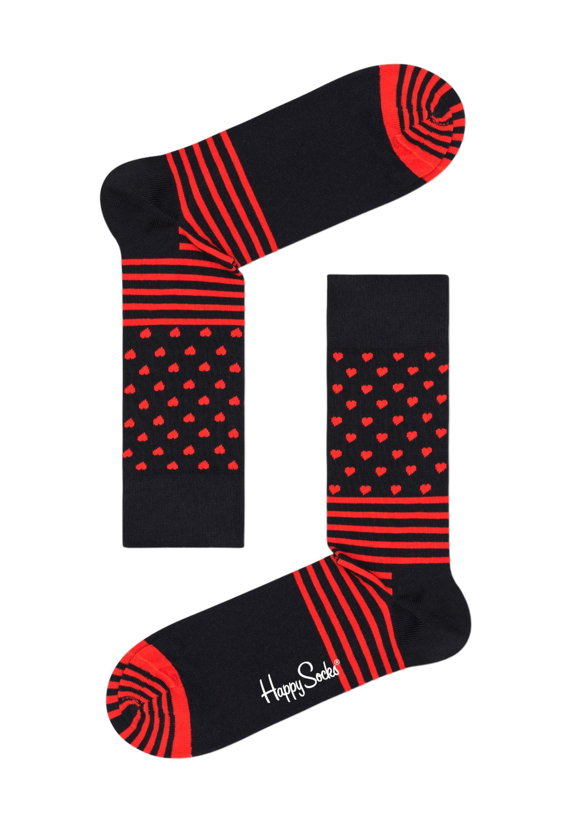 Set I Socks Socks You Heart Gift gekämmte Baumwolle Happy 2-Pack Basicsocken