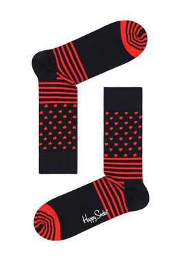 Happy Socks Basicsocken 2-Pack I Heart You Socks Gift Set gekämmte Baumwolle