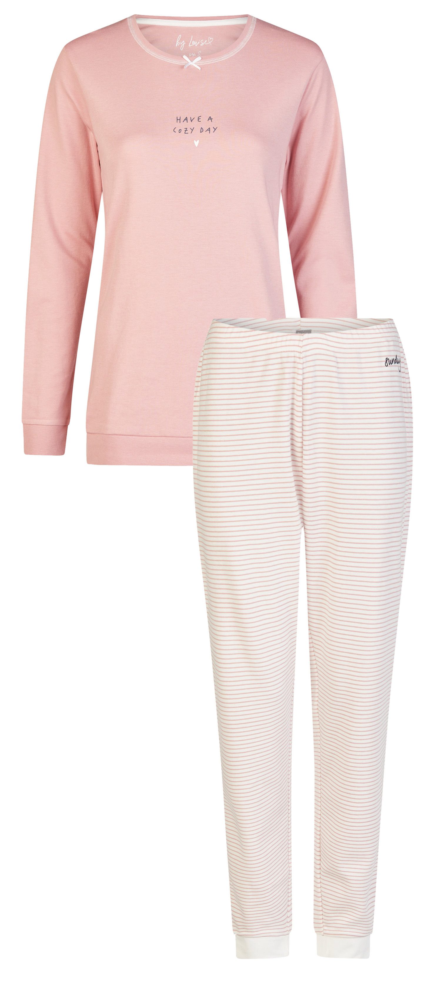 By Louise Schlafanzug Damen Pyjama lang günstig online kaufen