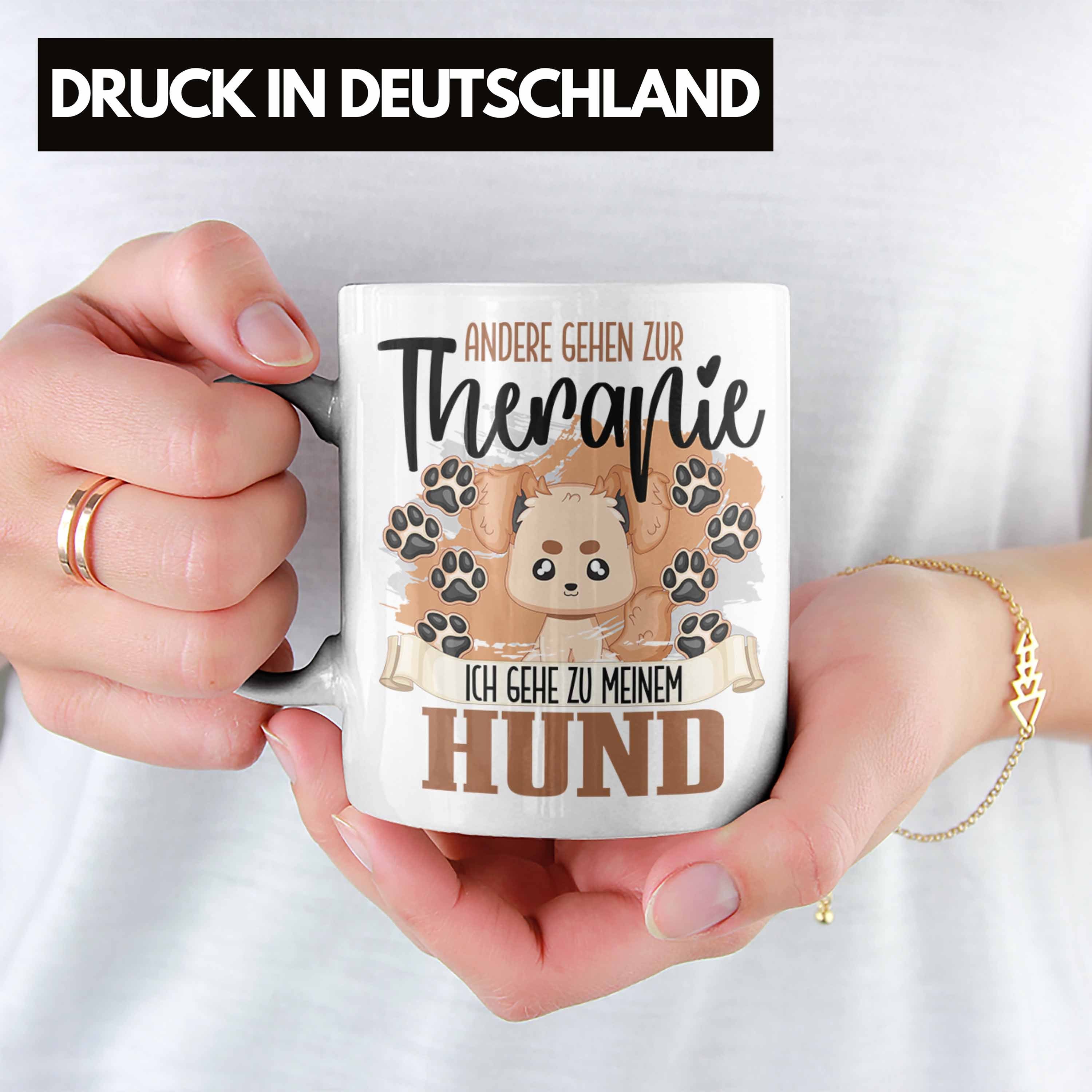 Tasse Tasse Hunde Weiss - Geschenk Hund Therapie Trendation für Papa Trendation Mama Besitzer