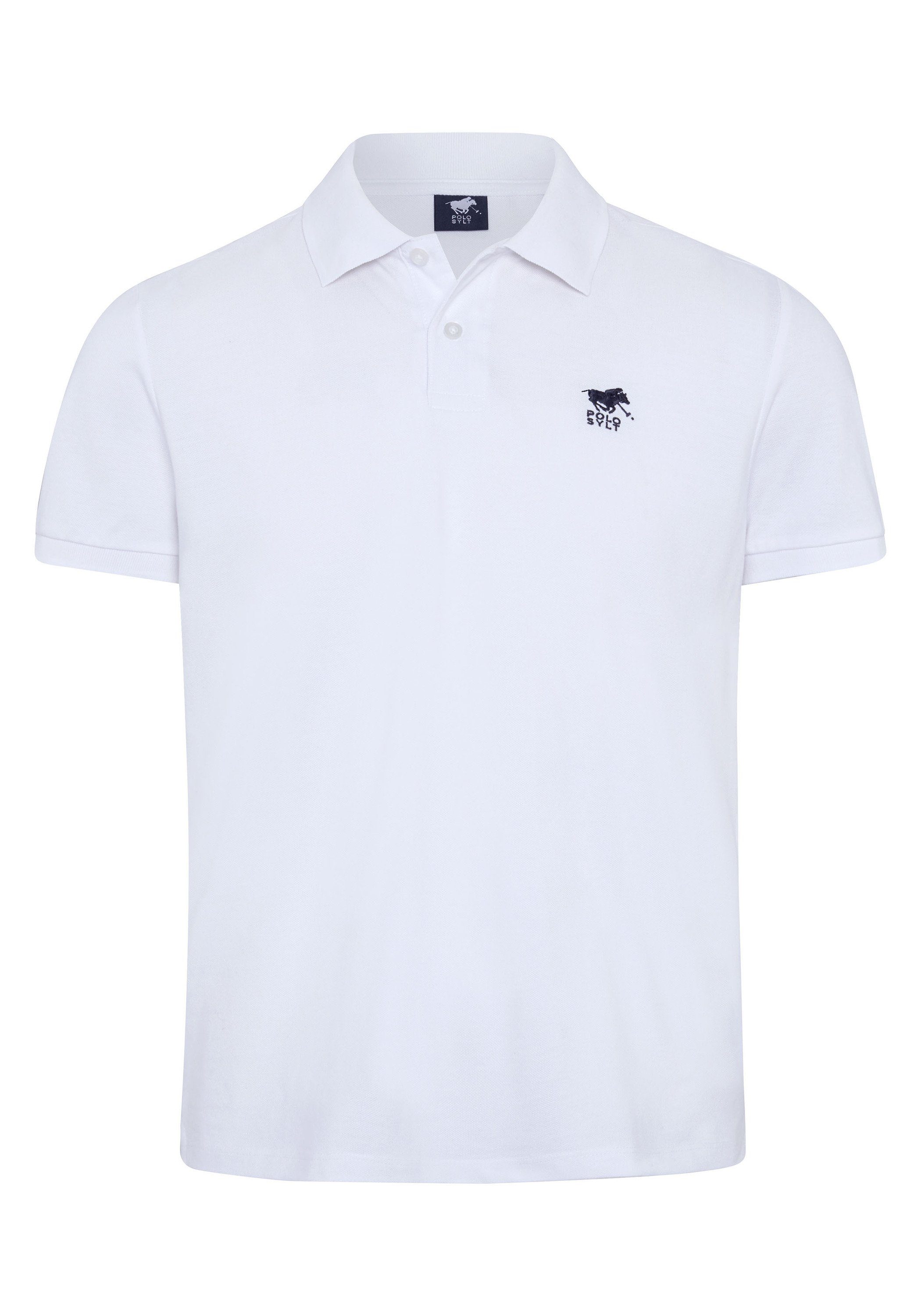Polo Sylt Poloshirt mit White Logo-Stitching Bright