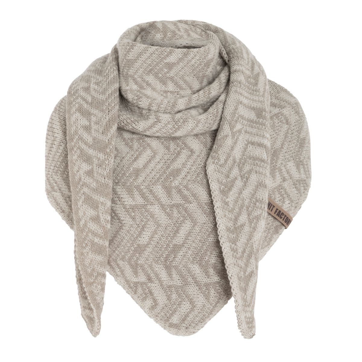 Knit Factory Strickschal Josh Dreiecksschal Beige/Iced Clay, (1-St), Schal günstig online kaufen