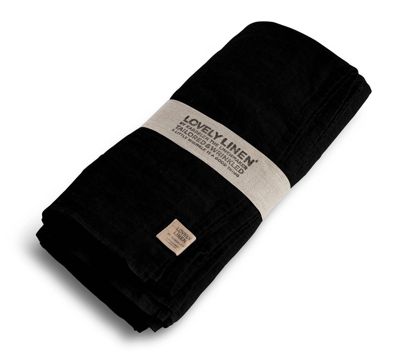 Lovely Linen Tischdecke Lovely Tischdecke Leinen black 145 x 250 cm, LOVELY 145X250 BLACK L37,5xB20XH7CM