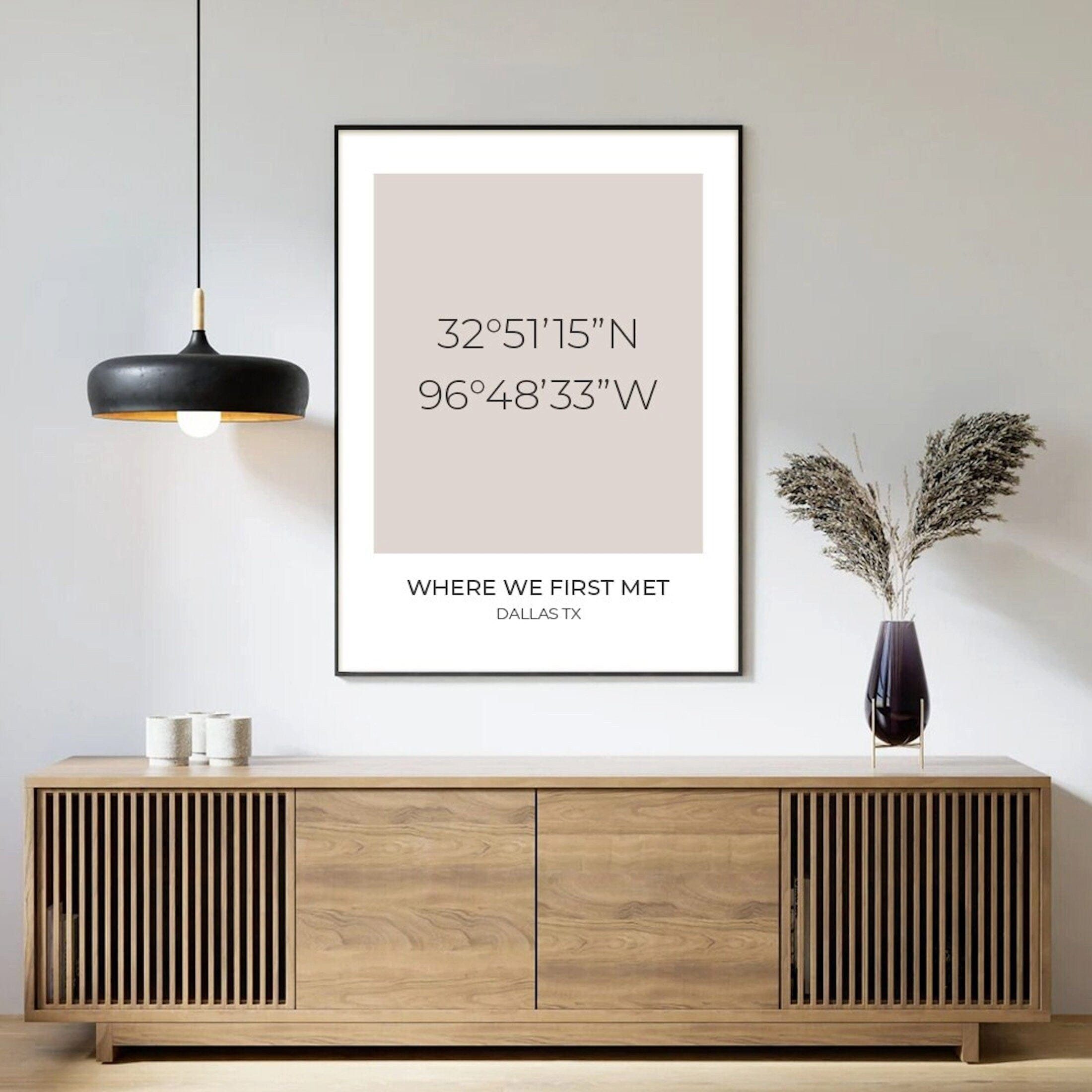 JUSTGOODMOOD Poster Koordinaten Personalisiert mit besonderem Wunschort und Wunschfarbe al, 2 (1 St)