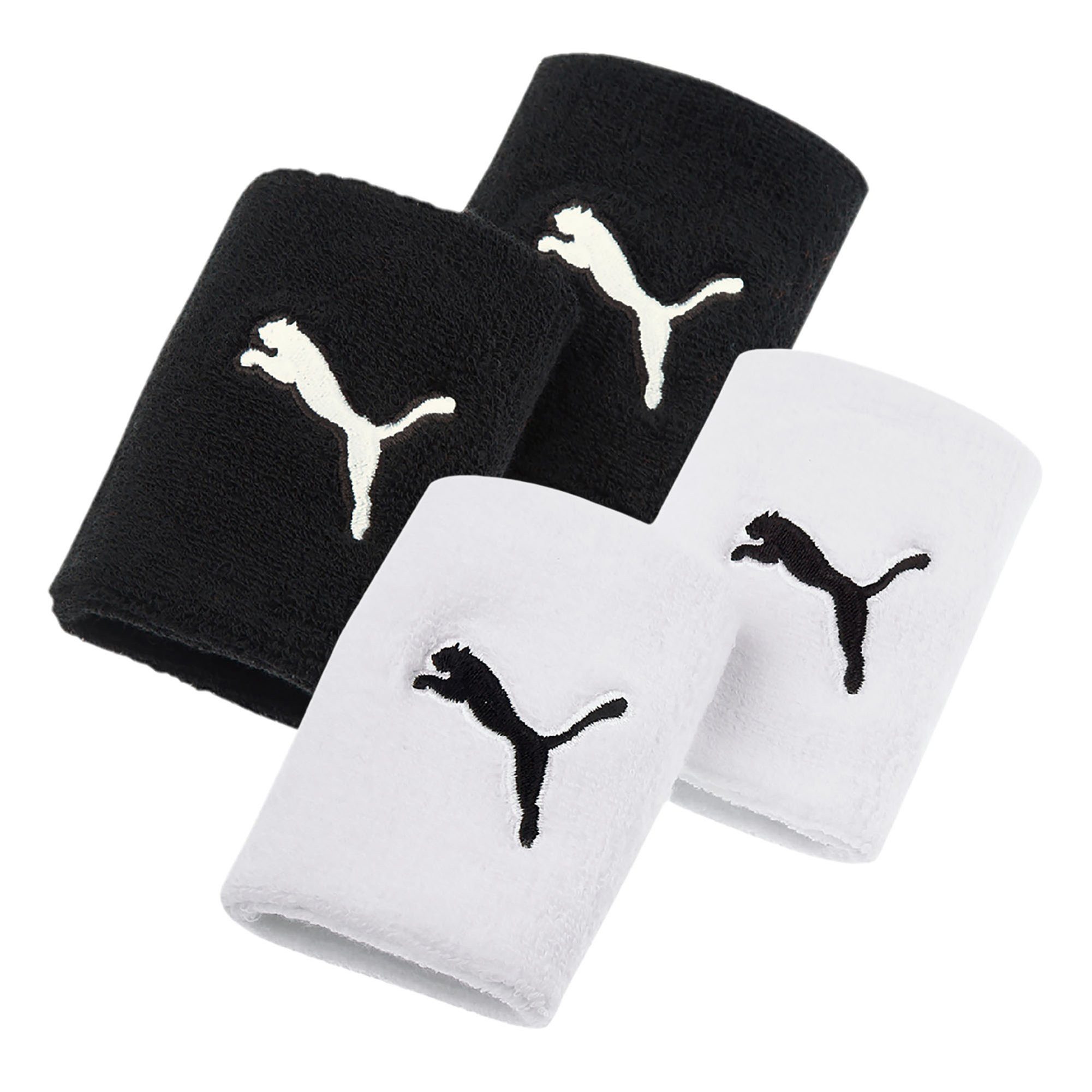 PUMA Schweißband Unisex Schweißband 4er Pack Baumwollmischung