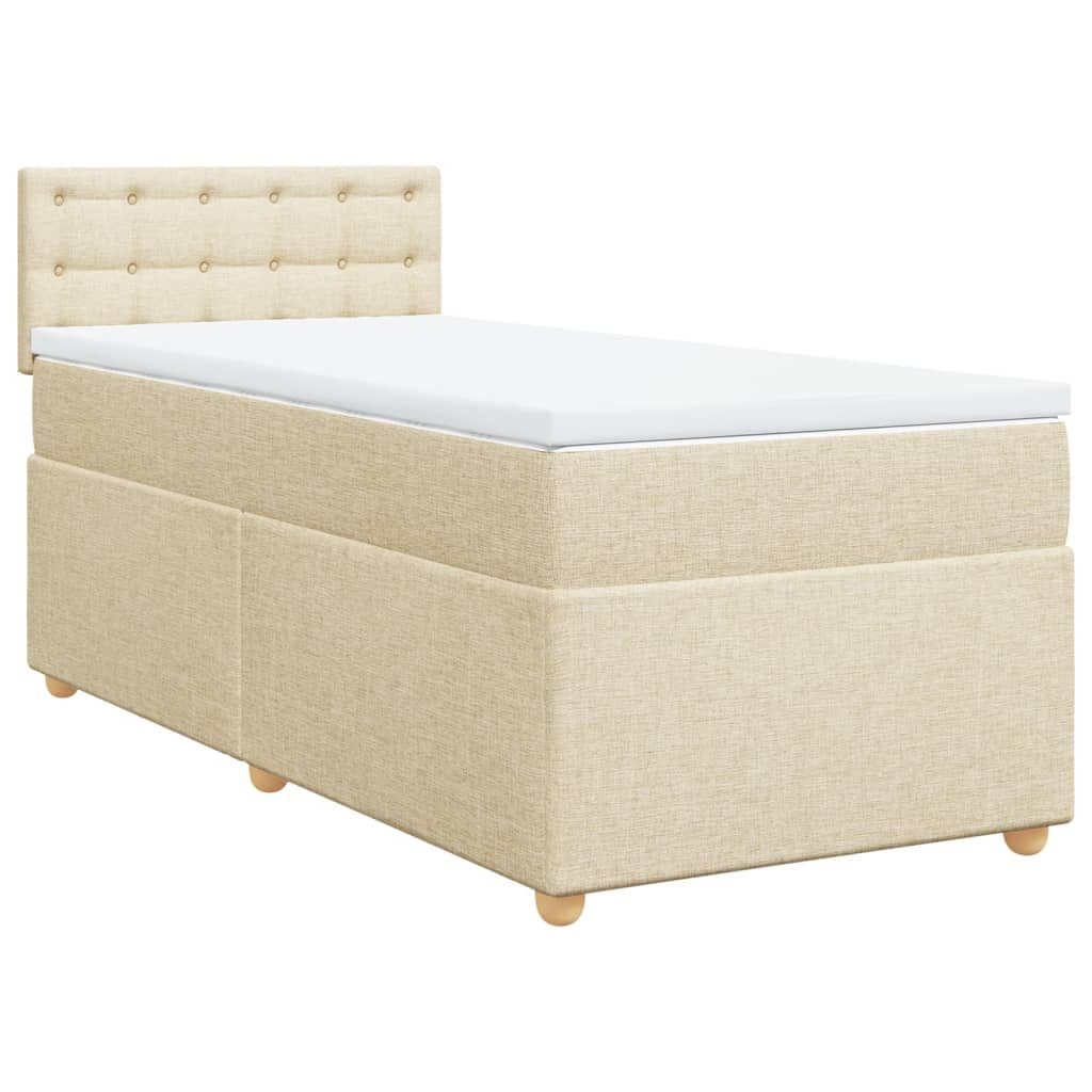 vidaXL Bett Boxspringbett mit Matratze Creme günstig online kaufen