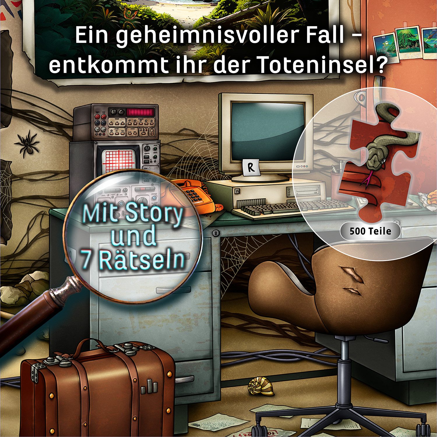 Kosmos Puzzle EXIT® Das Puzzle Die drei ??? Toteninsel, 500 Puzzleteile, Made in Germany