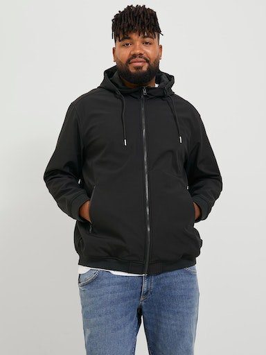 Jack & Jones PlusSize Softshelljacke JJEBASIC HOOD NOOS black SOFTSHELL PLS