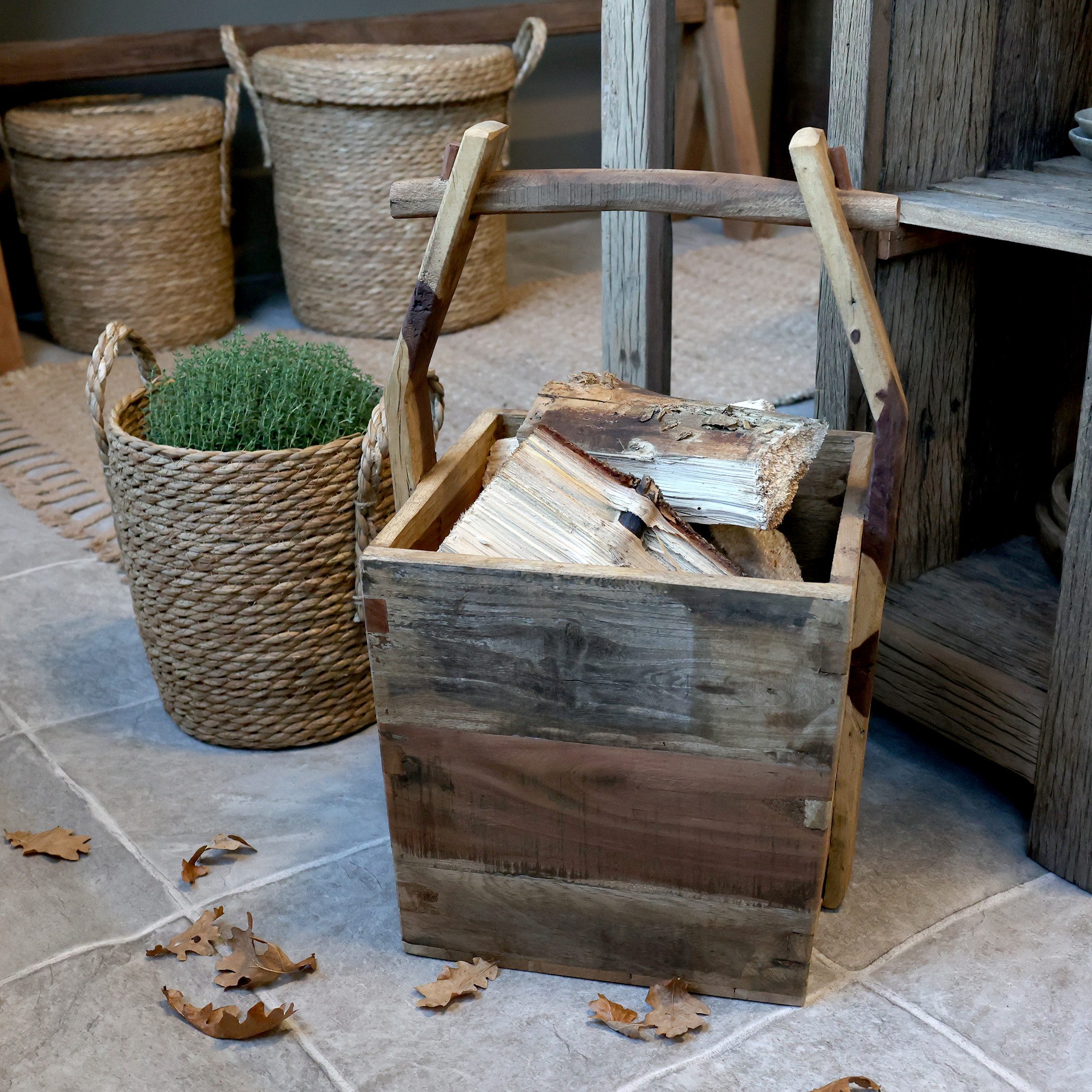 Chic Antique Holzkiste XXL Chic Antique Grimaud Holzkiste Kiste Holz Griff 41081000 H:54cm