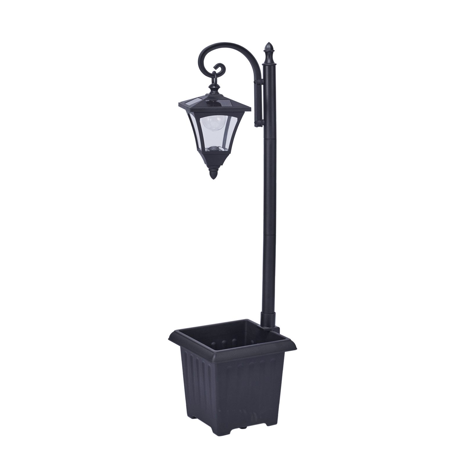 HTI-Living LED Solarleuchte Weglaterne Lescure mit Pflanzkübel, Gartenleuchte Solarlampe