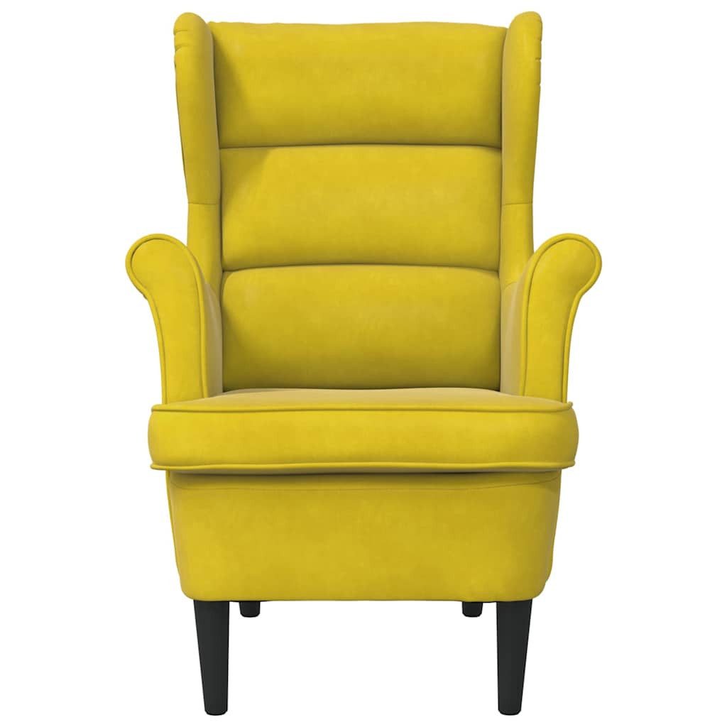 furnicato Sessel Senfgelb 71 x 92 x 91 cm mit Samtbezug (1-St) – Bild 4 von 5
