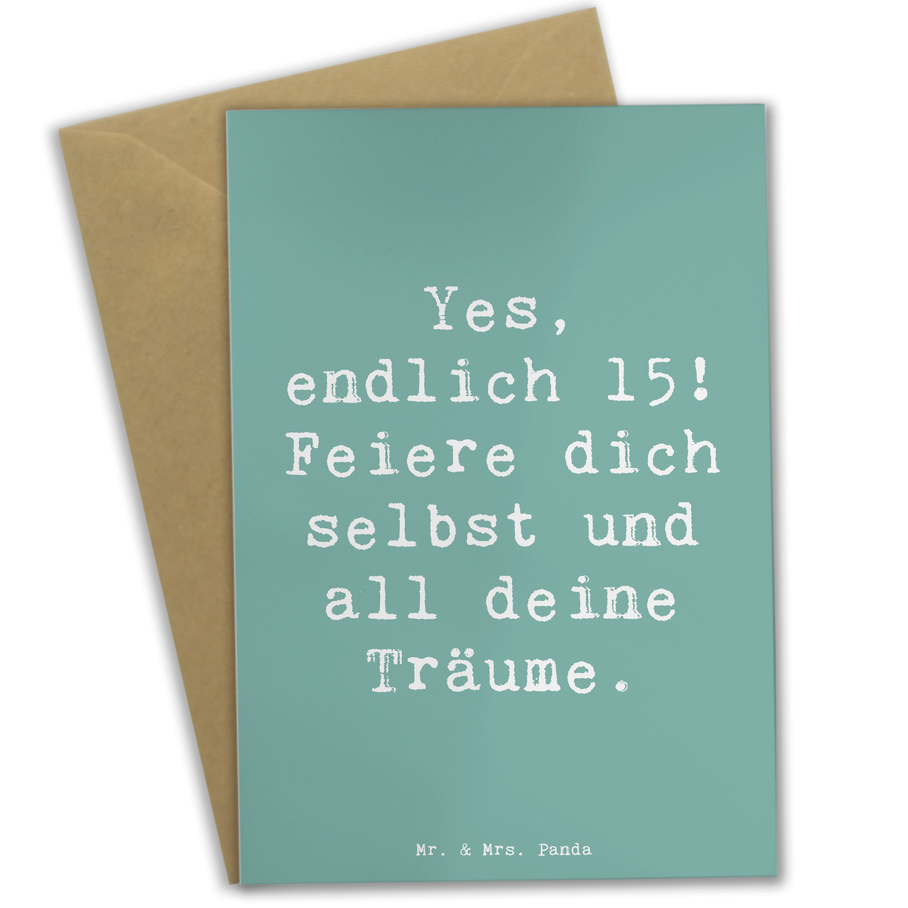 Grußkarte Spruch 15. Geburtstag Freude - Meeresbrise - Geschenk, glaube an dich