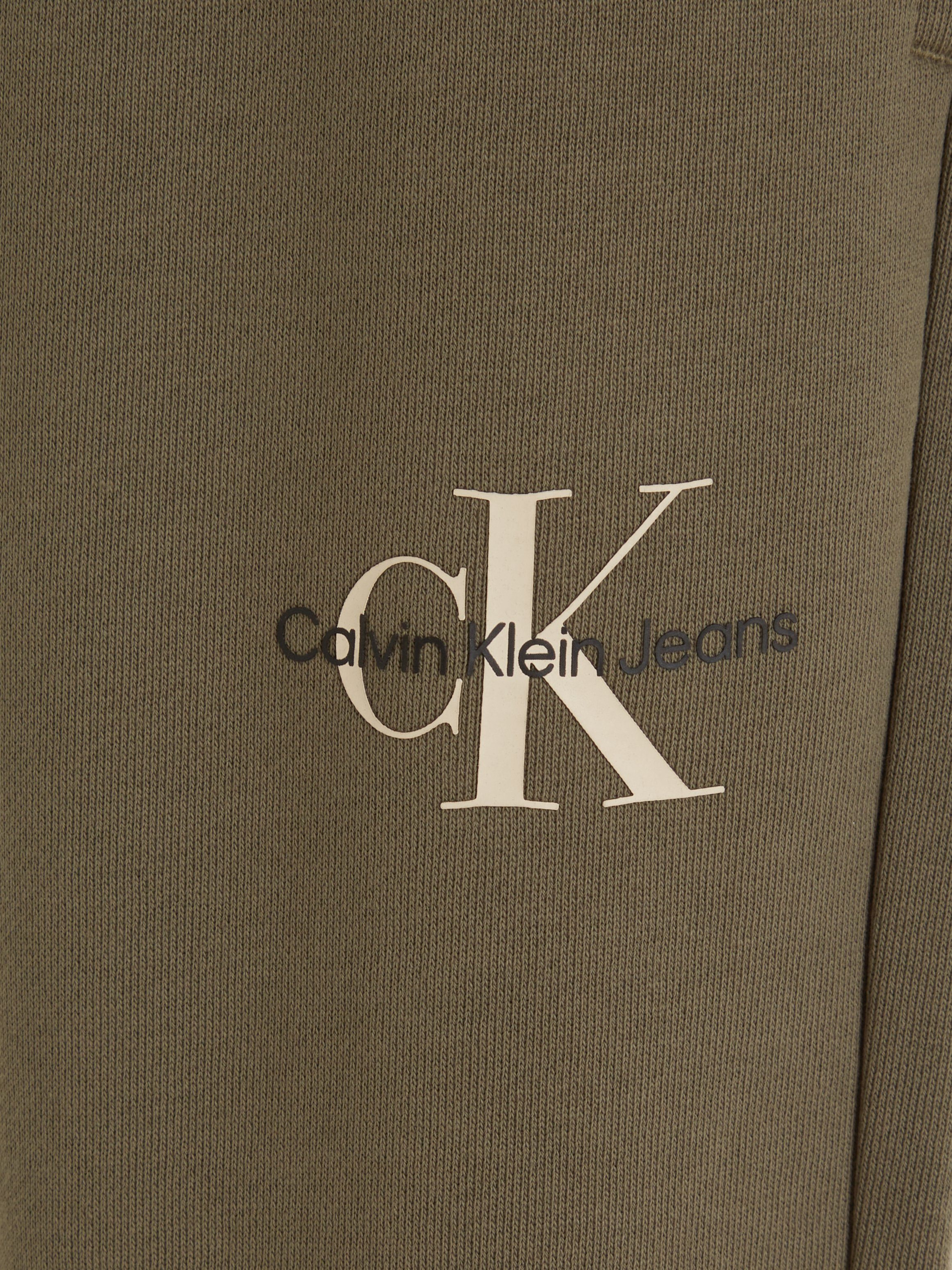 Calvin Klein Jeans Sweathose MONOGRAM LOGO Olive Logodruck mit Dusty SWEATPANTS