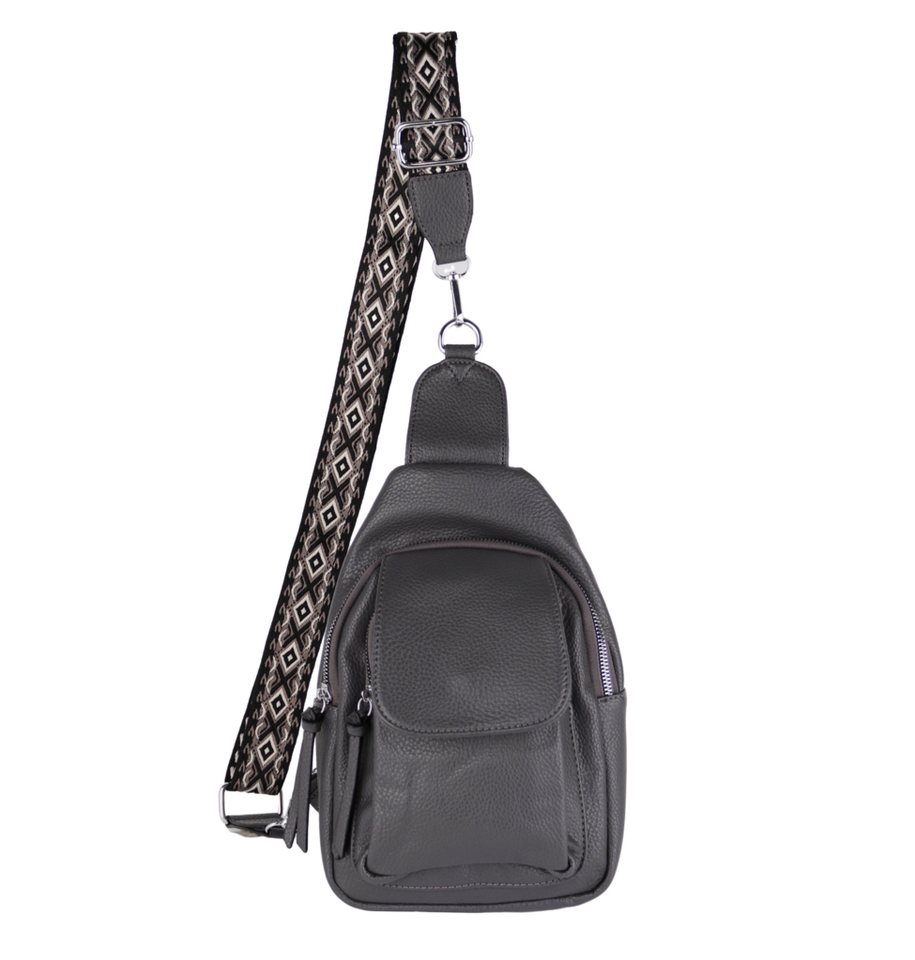 MIRROSI Umhängetasche Sling Bag,Brusttasche, Crossbody 19x28x8cm (für Ausflüge, Reisen, Wanderungen, und Partys, Mittelgroß), auch für die Verwendung als Rucksack oder Daypack geeignet