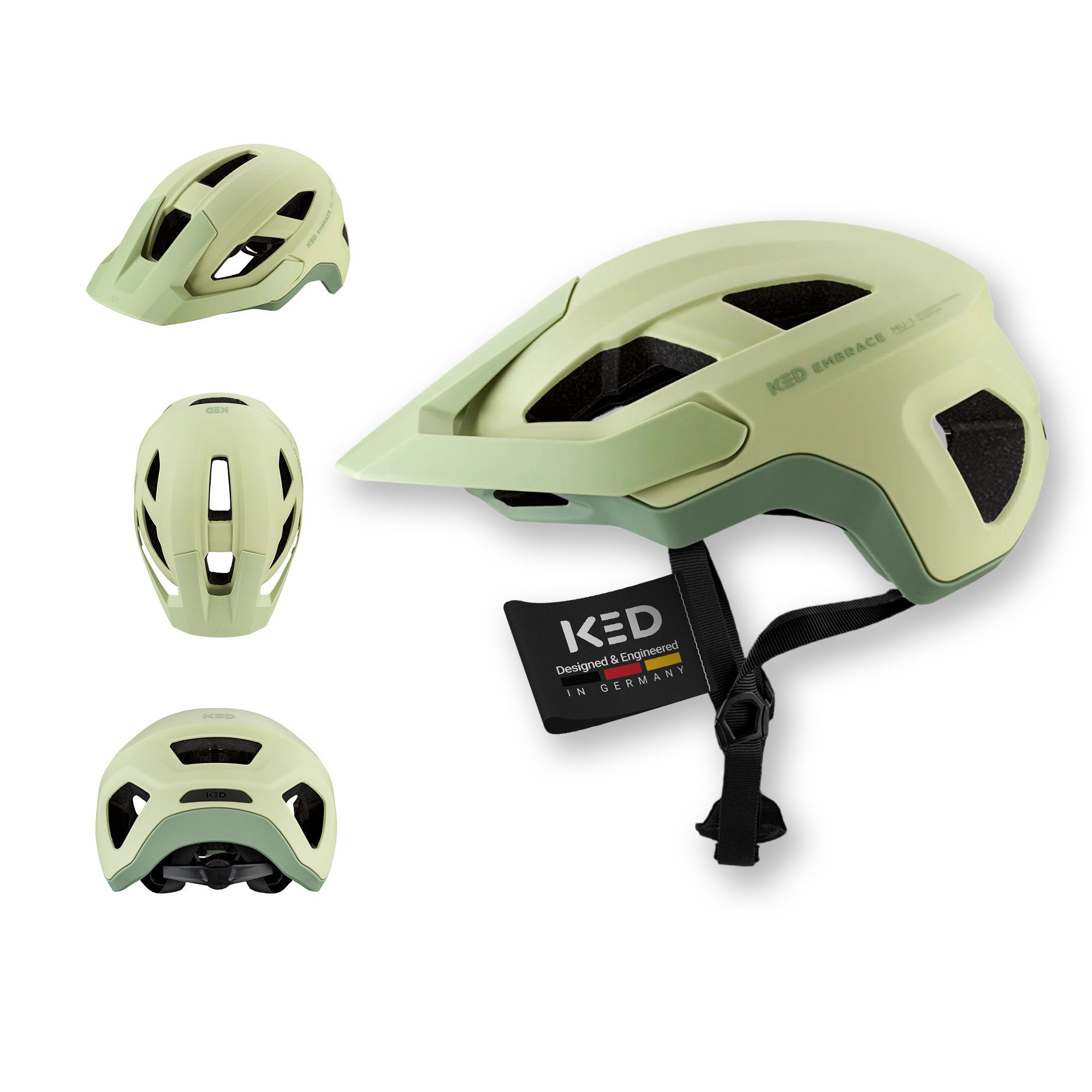 KED Fahrradhelm Embrace MU-1 Allround Helm, Unisex Fahrradhelm, Für City Trail Mit Verstellbarem Visier