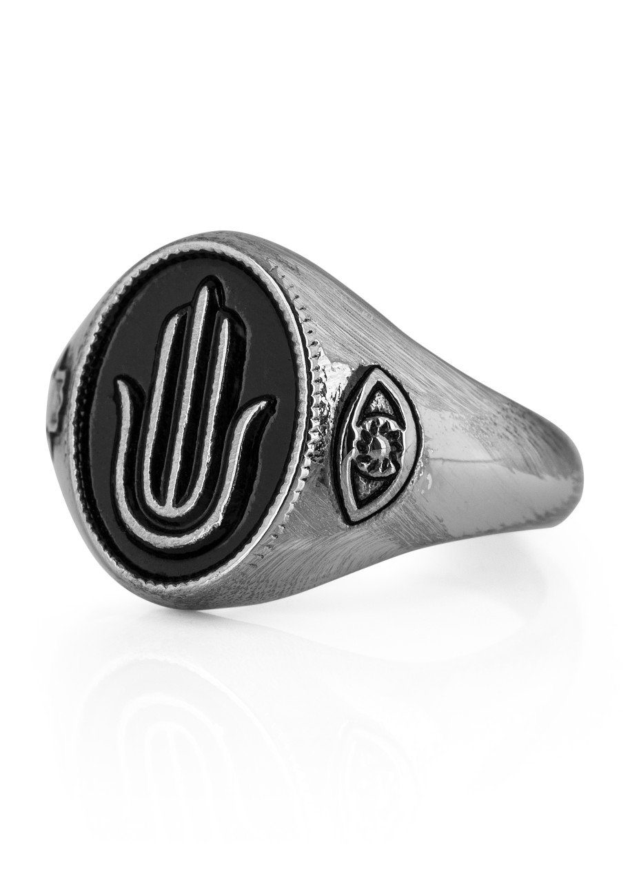 Siegelring Hamsa Ring Silver EU 65 - UK V - US 11
