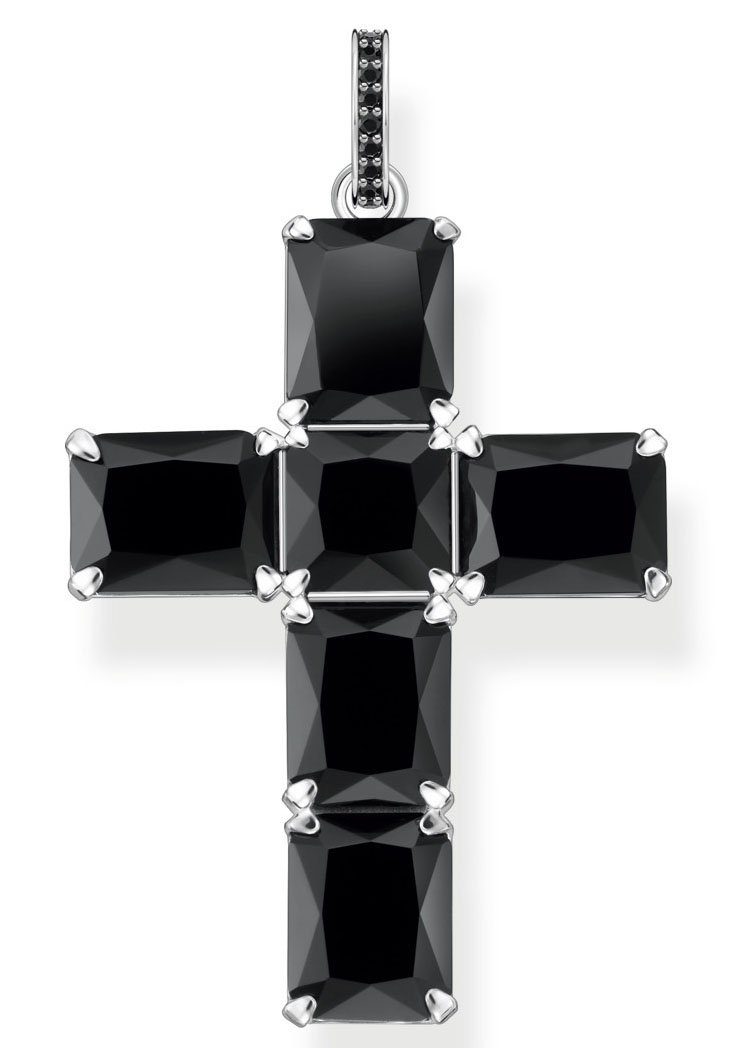 THOMAS SABO Kreuzanhänger »Kreuz schwarze Steine, PE922-641-11«, mit Onyx,  Zirkonia (synth) online kaufen | OTTO