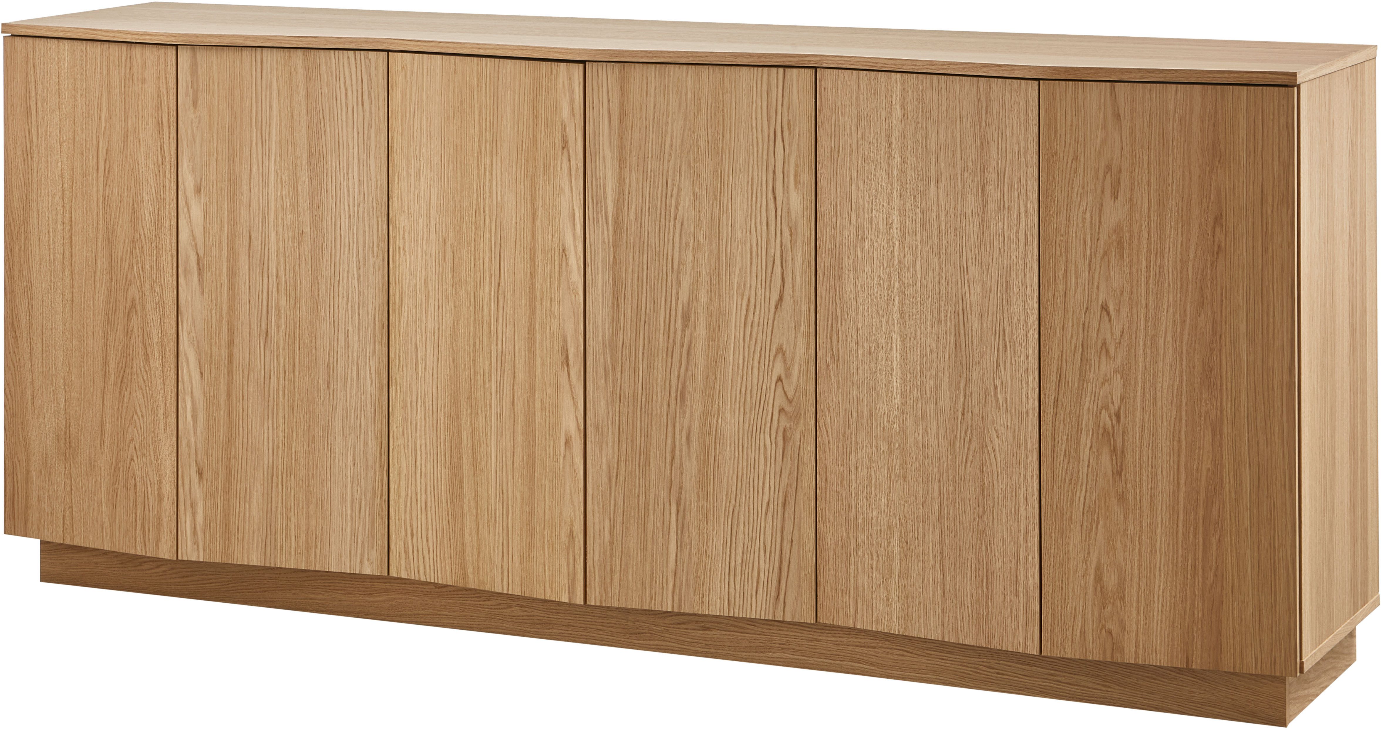 WOOOD Kommode, Sideboard aus Eichenfurnier mit zeitlosem Design und Maserung