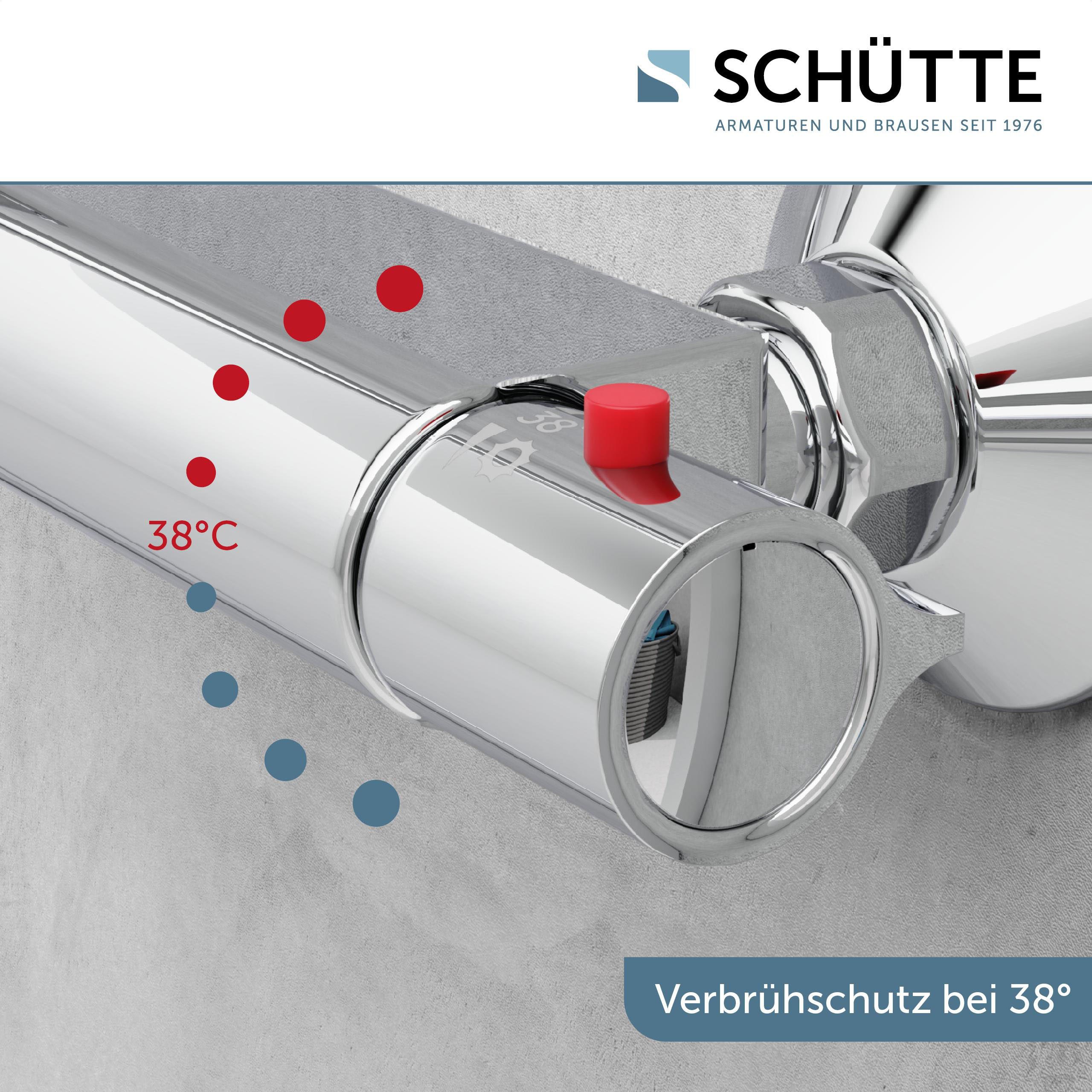 Schütte Duscharmatur Vigo mit Thermostat, Mischbatterie Dusche, Duschthermostat in Chrom – Bild 5 von 5