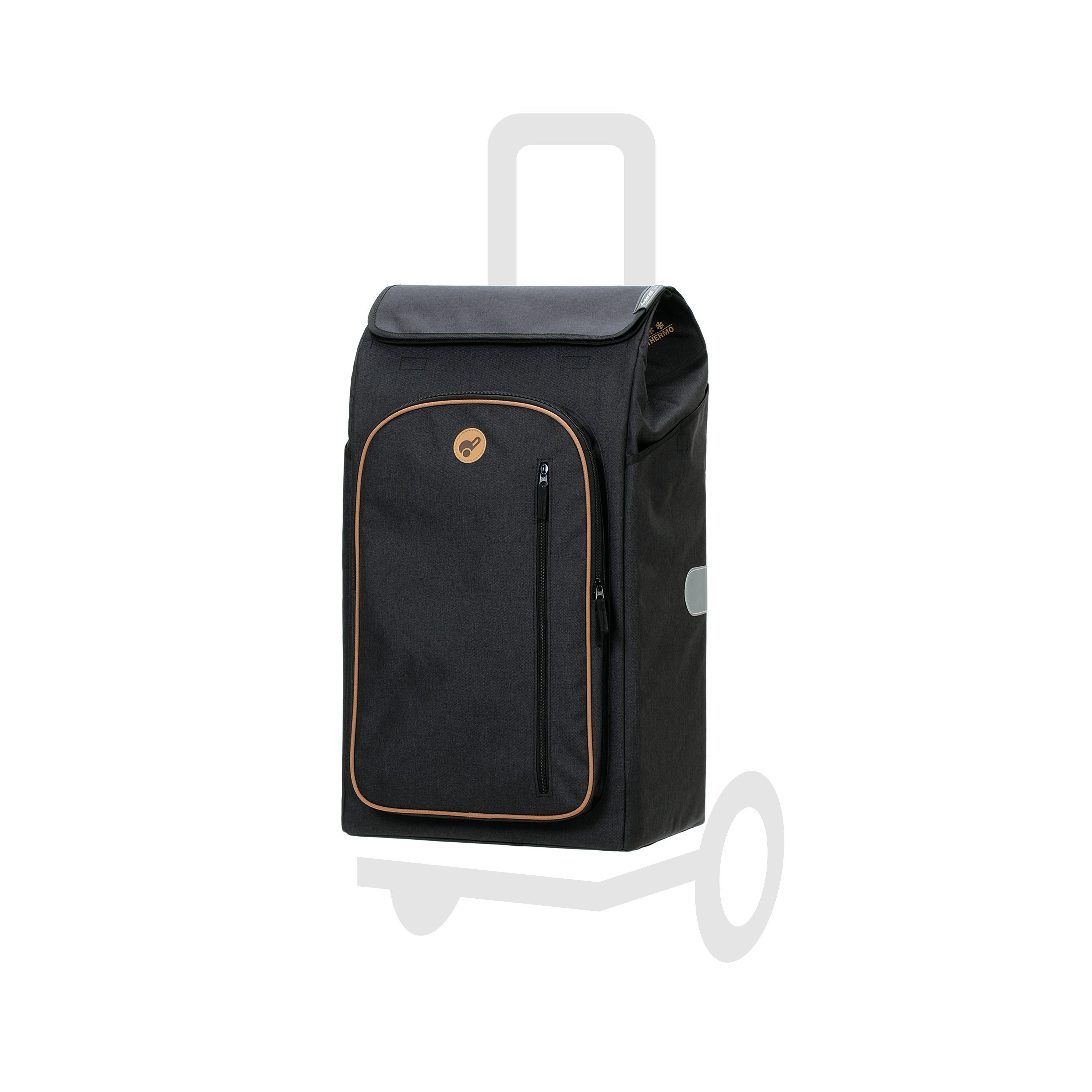 Andersen Einkaufstrolley Tasche Folke schwarz, Thermofach 15 Liter, wasserabweisend