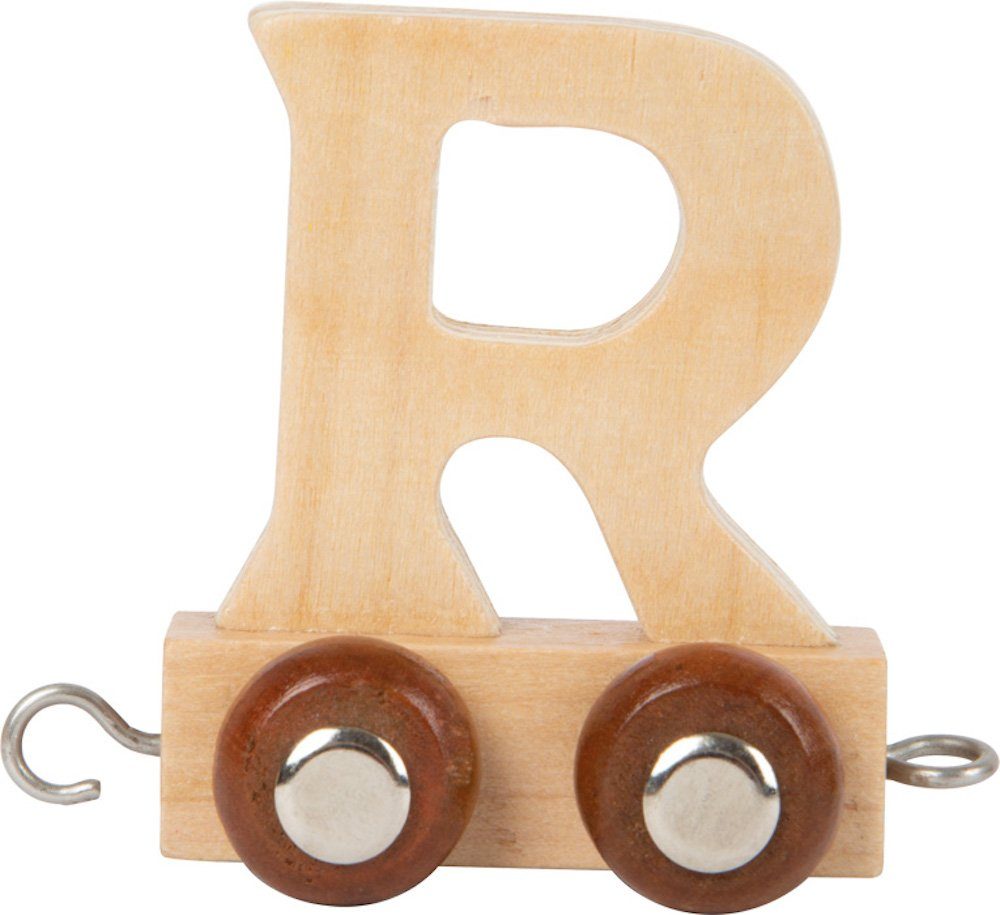 Small Foot Spielzeug-Zug Buchstabenzug Namenszug R natur Dekozug, Holz, (Set, 1-tlg., 1), Einzigartiges Design, Made in Germany