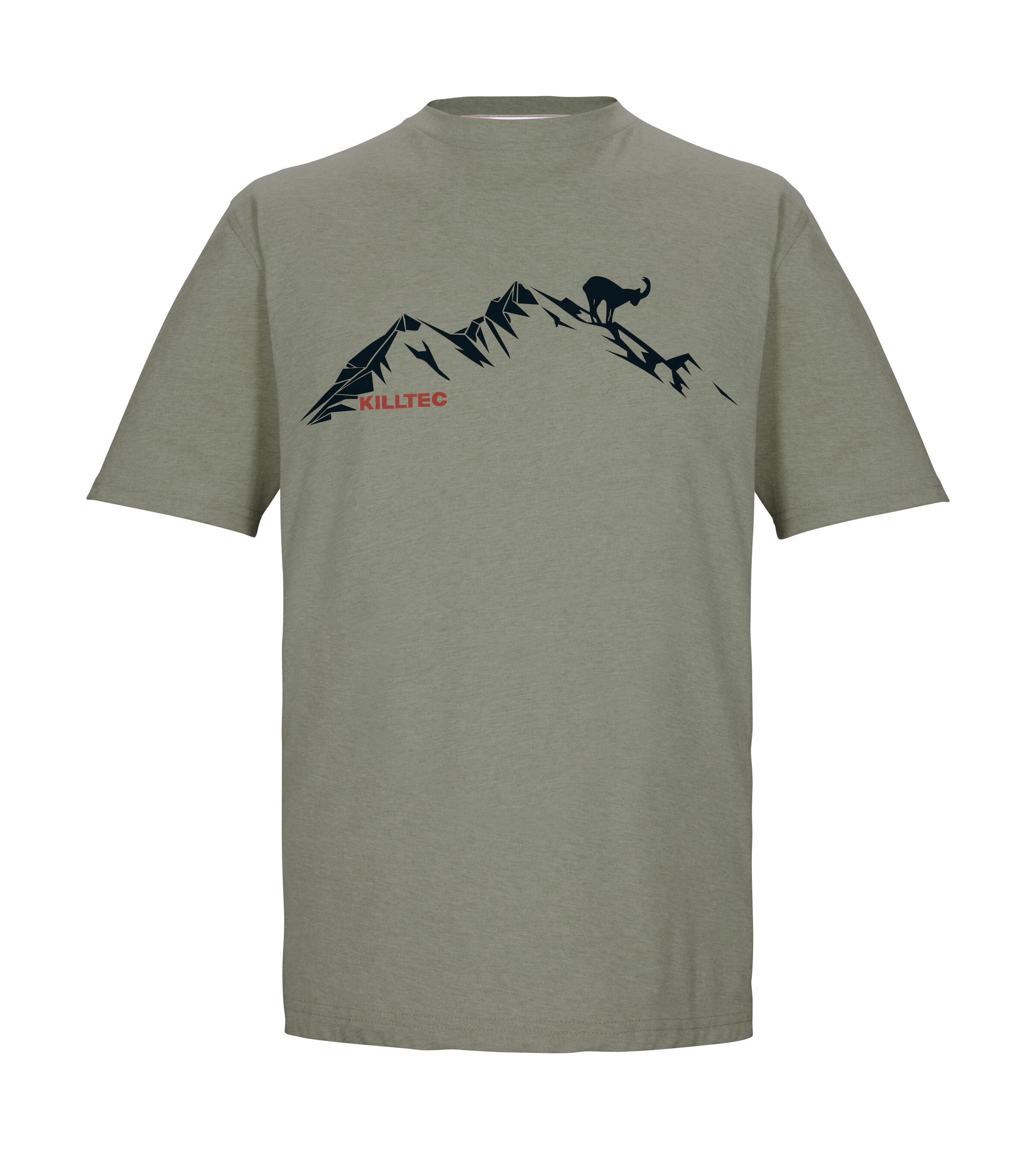 Killtec T-Shirt KOS 365 MN TSHRT Herren T-Shirt mit Melange-Optik, Bergprint, vielseitig kombinierbar