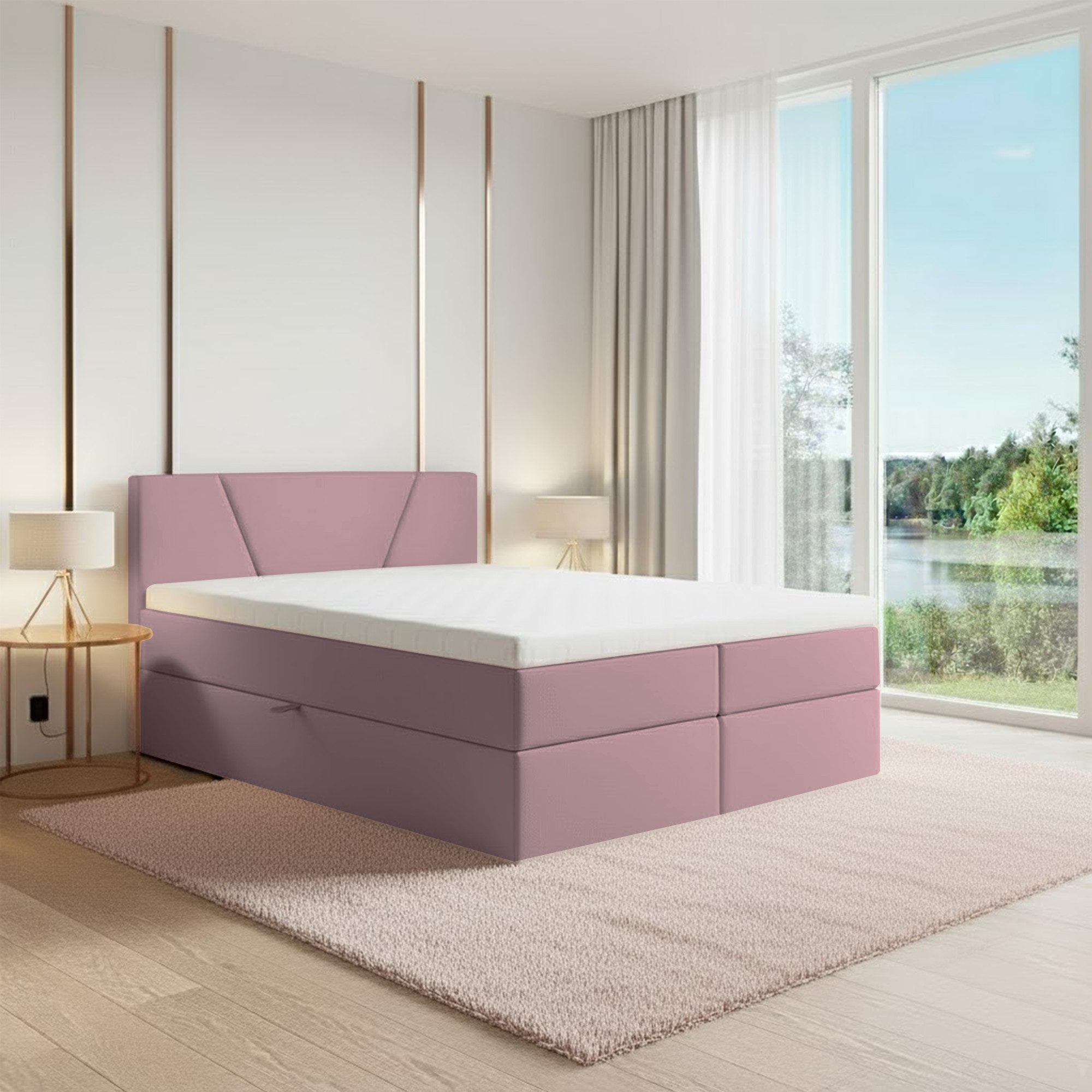 Best for Home Boxspringbett Boxspring bett mit Bonellfederkern&Komfort-Topper und Stauraum (1-teilig, 4-St., 140x200 160x200 180x200 200x200), Handwerksqualität, TOP Preis-Leistungs-Verhältnis