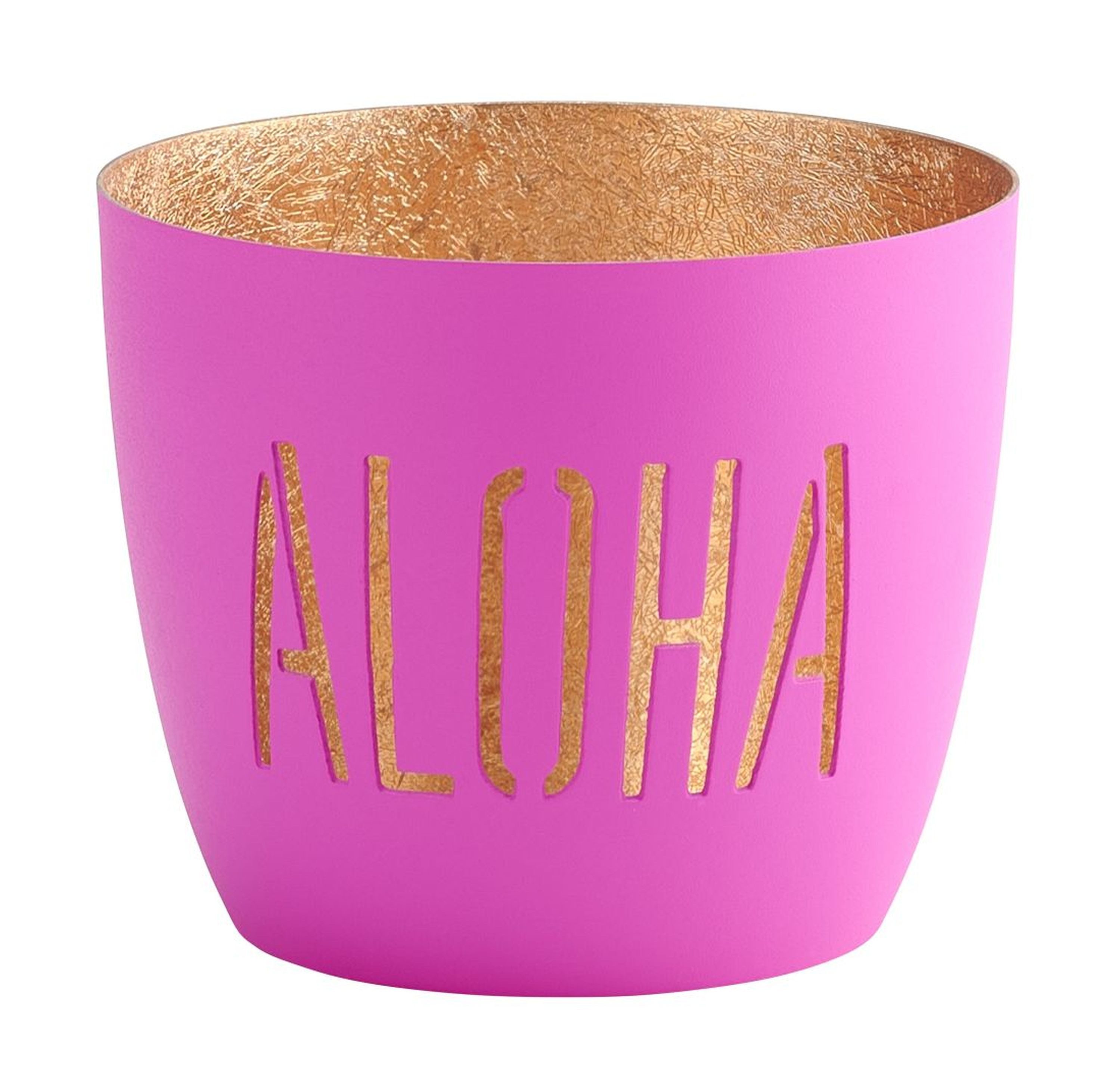 Giftcompany Windlicht Giftcompany - Windlicht Madras mit 10 Teelichter "ALOHA" Lila Gr. M
