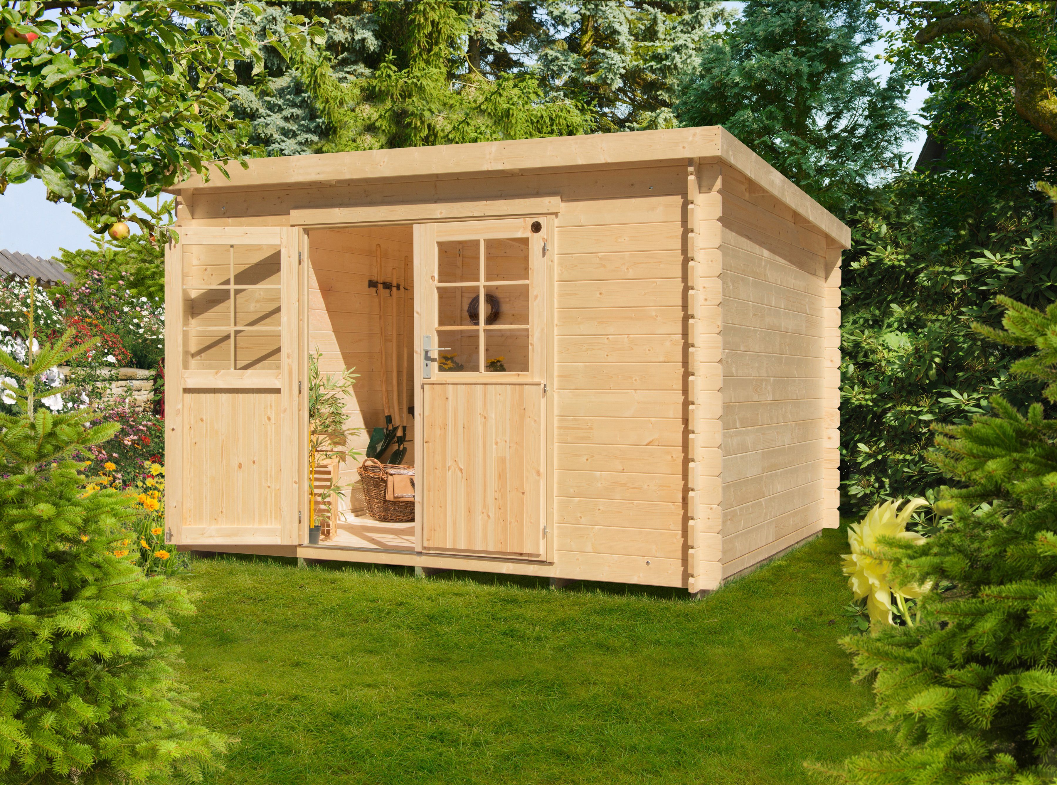 KiehnHolz Gartenhaus »Hummelsee 4«, BxT 327x326 cm online kaufen OTTO