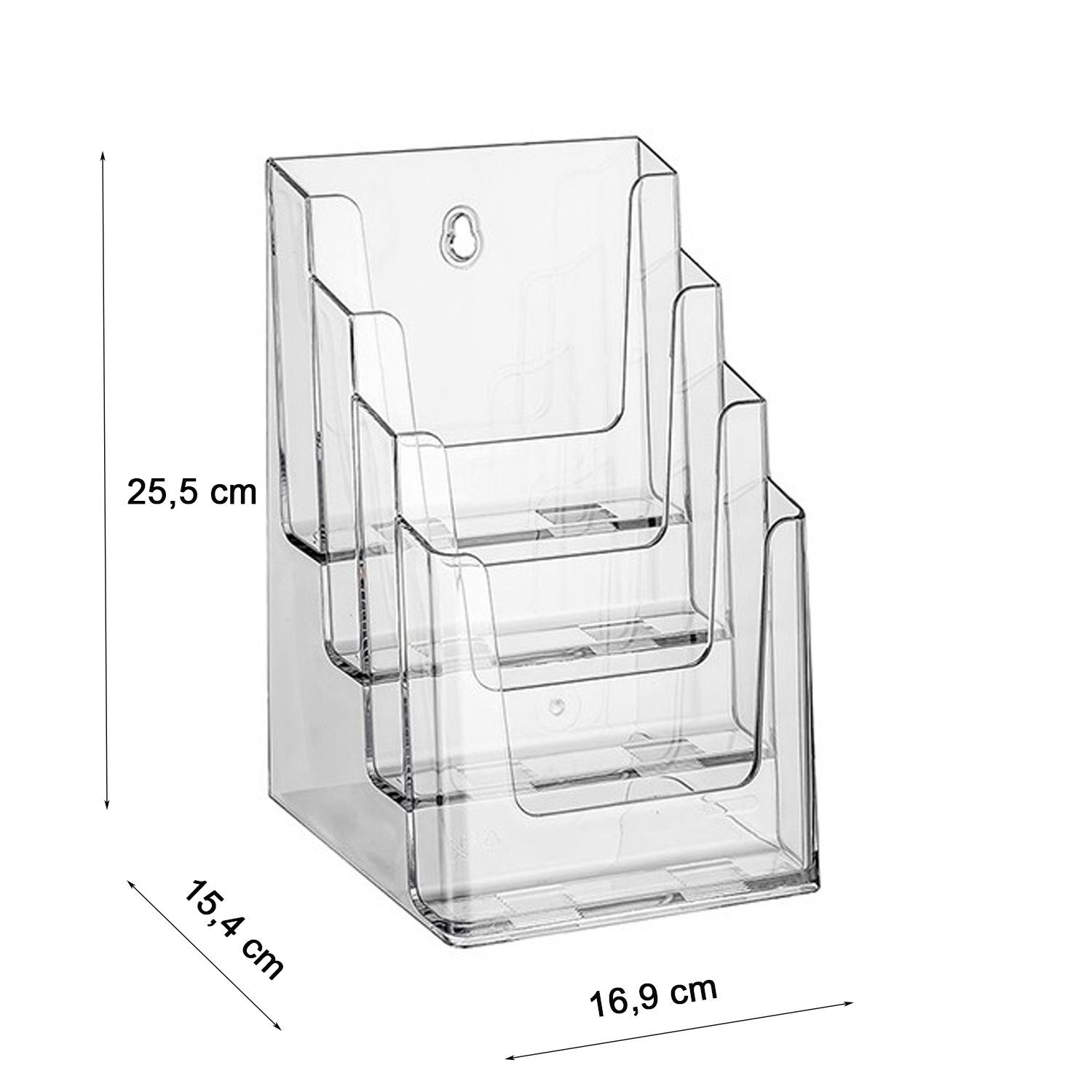 ogoPLUS Zeitungsständer 4 Etagen Prospekthalter Din A5, Flyerständer, Aufst günstig online kaufen