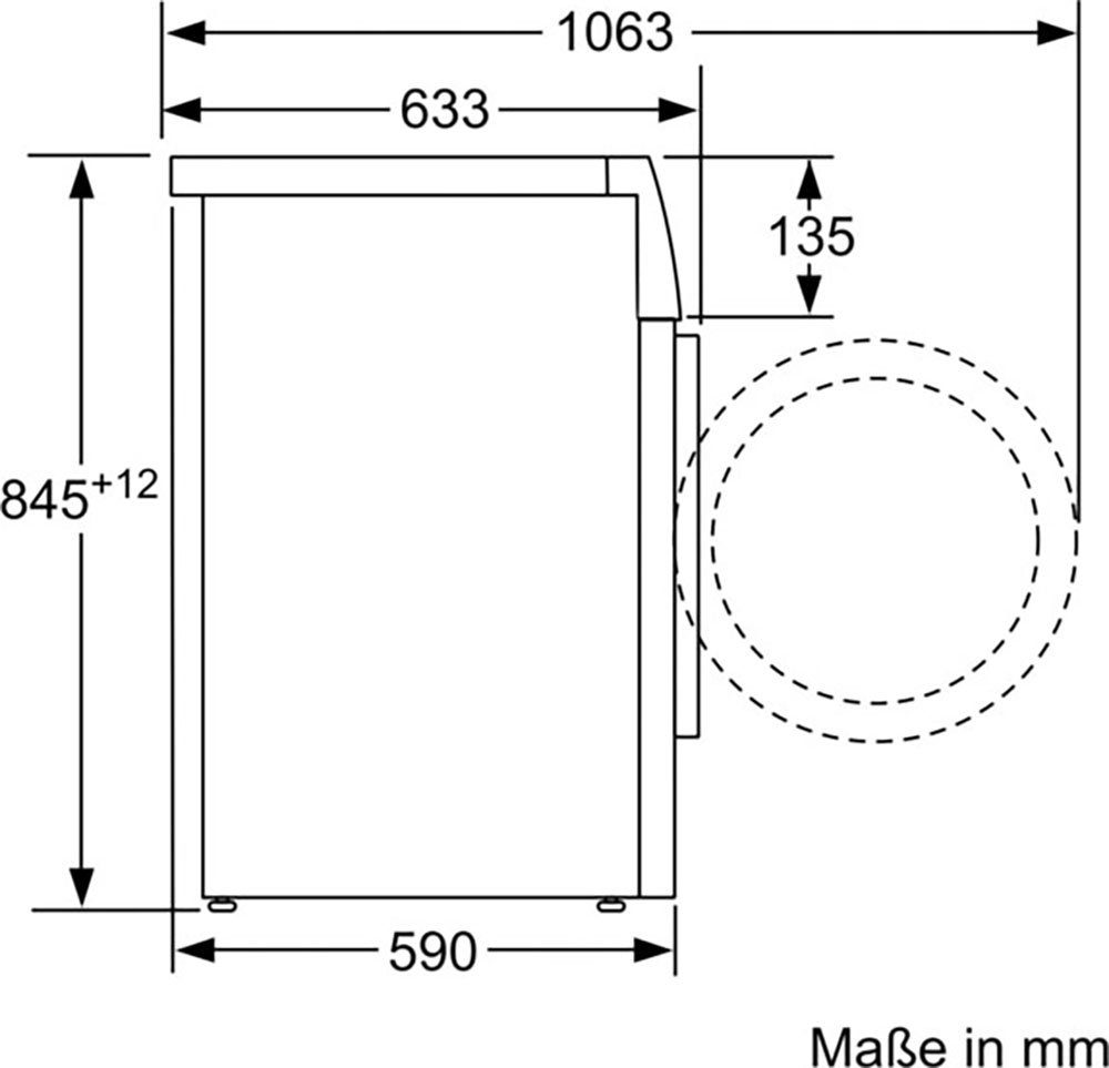 Dampf SIEMENS smartFinish Knitterfalten glättet dank Waschmaschine U/min, iQ300 8 sämtliche WM14N0A4, – kg, 1400