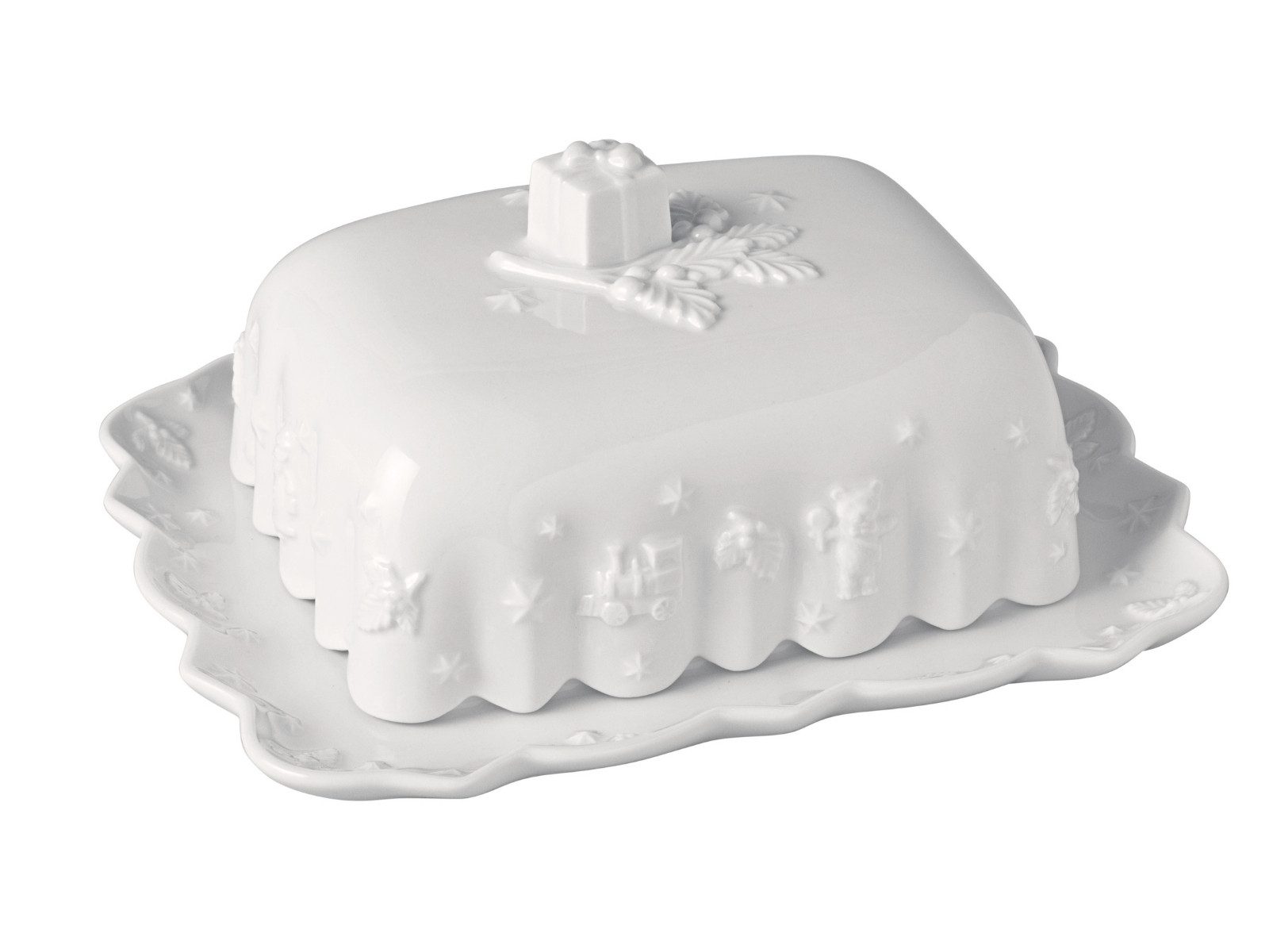Villeroy & Boch Butterdose Toy's Delight Royal Classic Butterdose weiß 19cm, Premium Porcelain