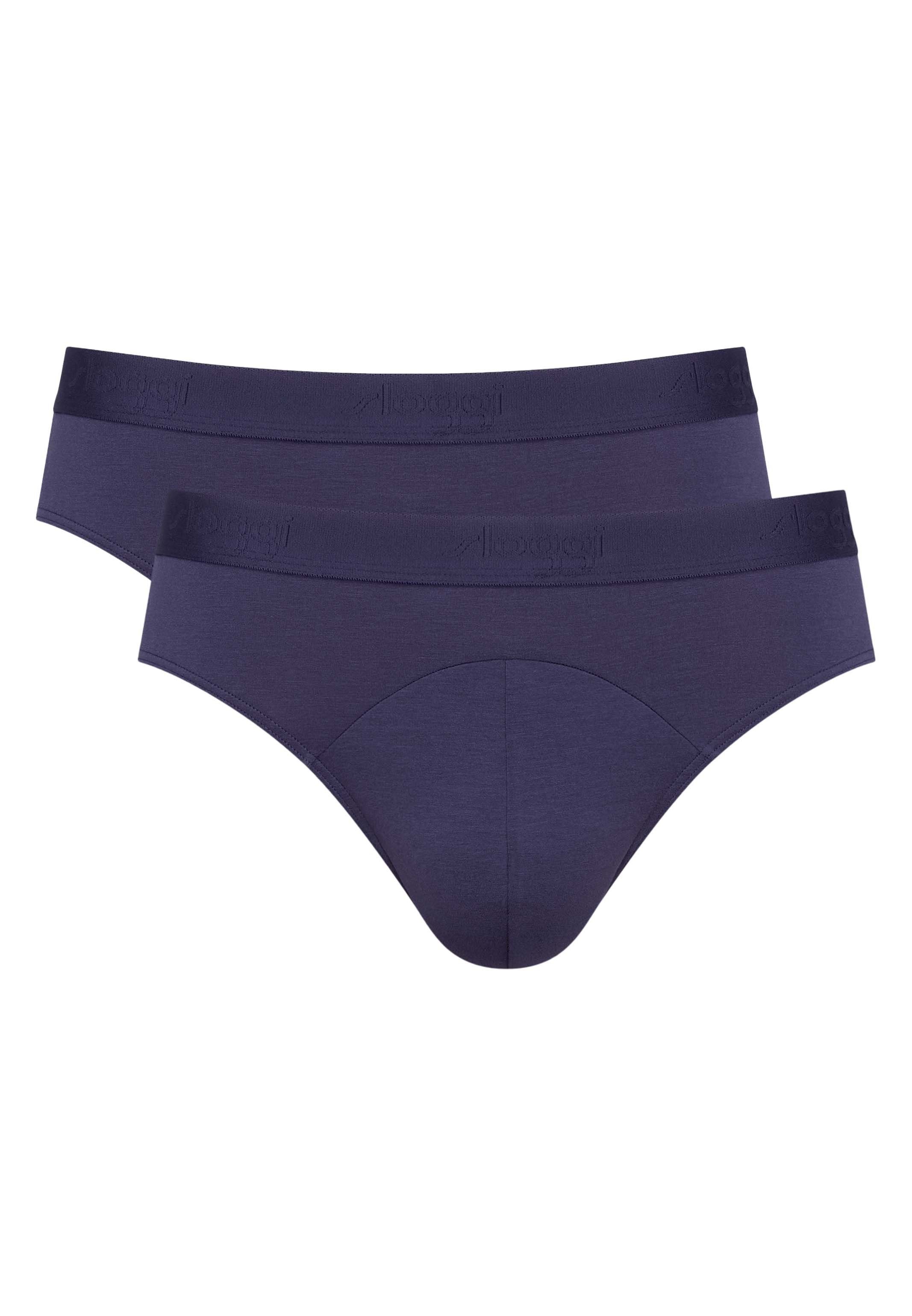 Sloggi Slip 2er Pack Ever - der Soft Eingriff - auf (Spar-Set, und Haut Slip 2-St) angenehm Leicht Indigo Blue Ohne