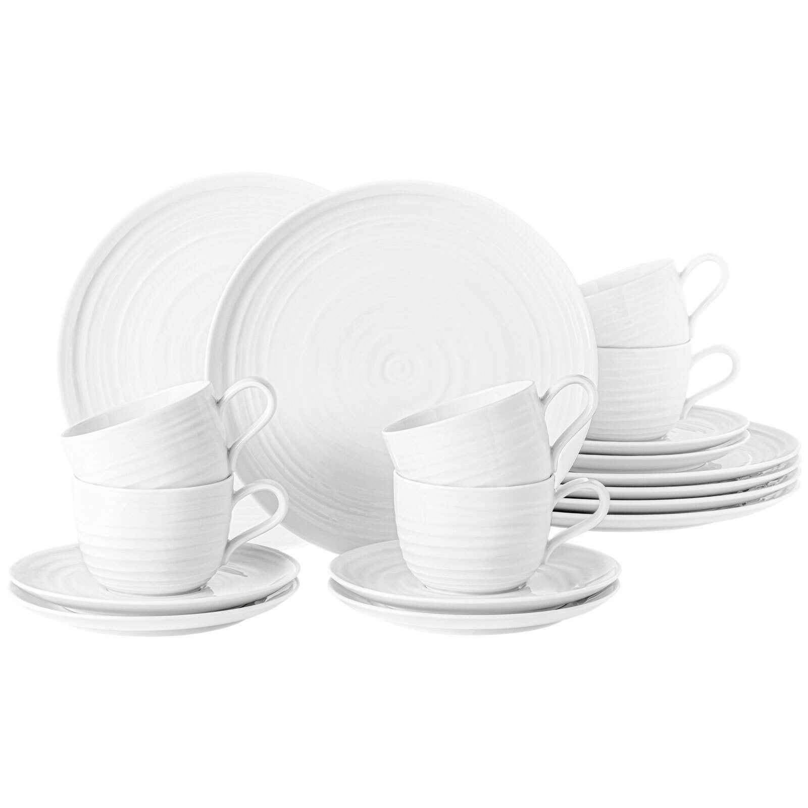 Seltmann Weiden Kombiservice Terra Kaffeeservice 18er Set (18-tlg), Porzellan