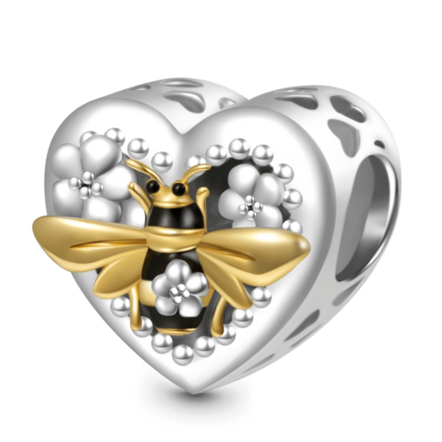 Bead Gnoce Charm Bienen-Herz GNC088