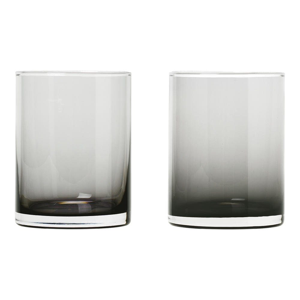 blomus Gläser-Set MERA Set 2 Trinkgläser Wasserglas Trinkglas Glas farbig smoke 220 ml, Glas