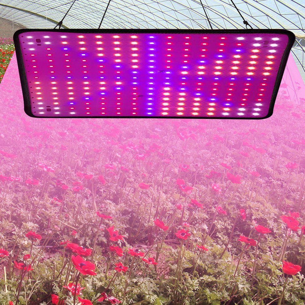 Qelus Pflanzenlampe 256 LEDs Pflanzenleuchte für Zimmerpflanzen Gemüse und Blumen, Pflanzenlampe LED, LED Pflanzen Wachsen licht Volles Spektrum B