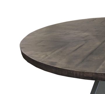 dynamic24 Esstisch, Tisch 120x120 cm Mangoholz Grau