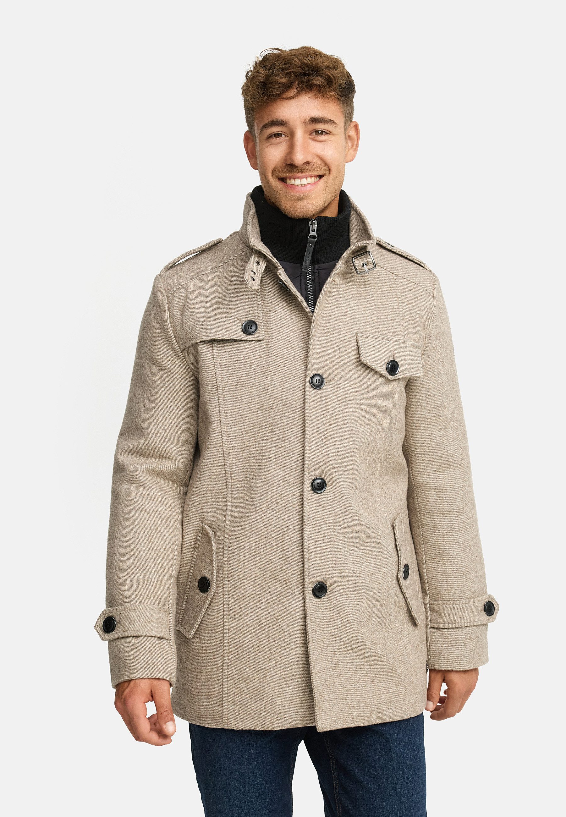 Indicode Kurzmantel Herren Brandon Mantel Winter Herrenmantel