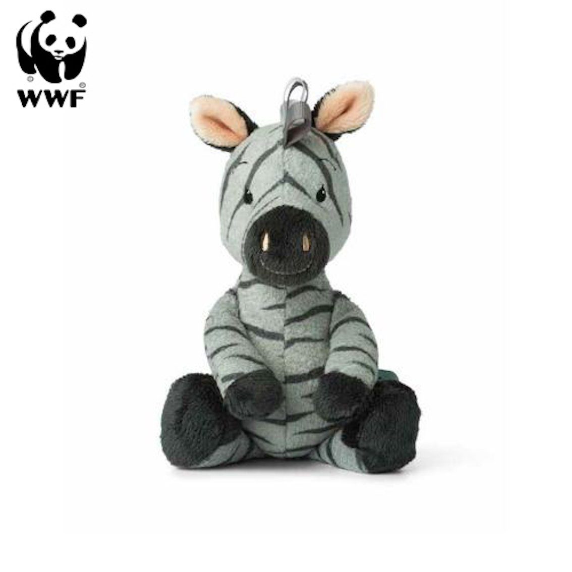 WWF Kuscheltier Cub Club - Ziko das Zebra (grau, 22cm), sitzend