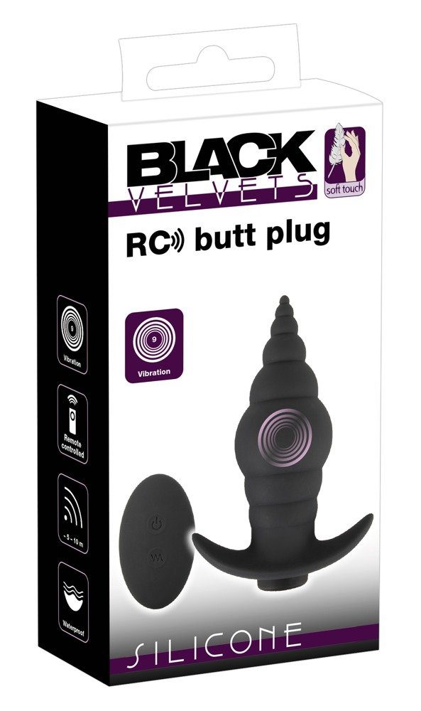BLACK VELVETS Analvibrator Black Velvets - RC Butt Plug