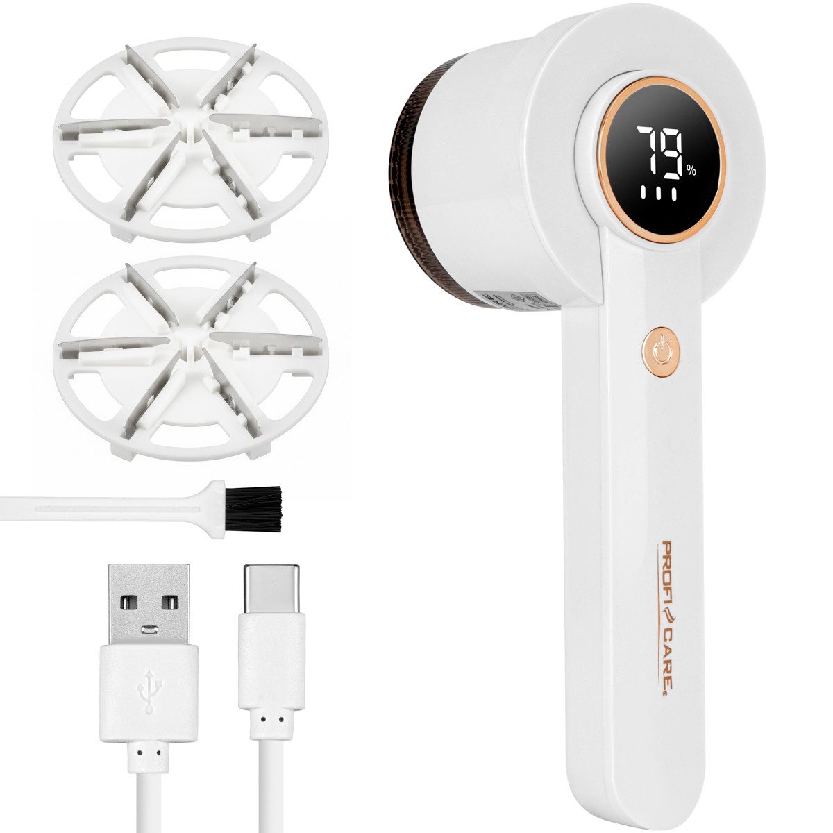 ProfiCare Fusselrasierer PC-TC 3129 A, Fusselrasierer elektrisch, Akku, LED-Display